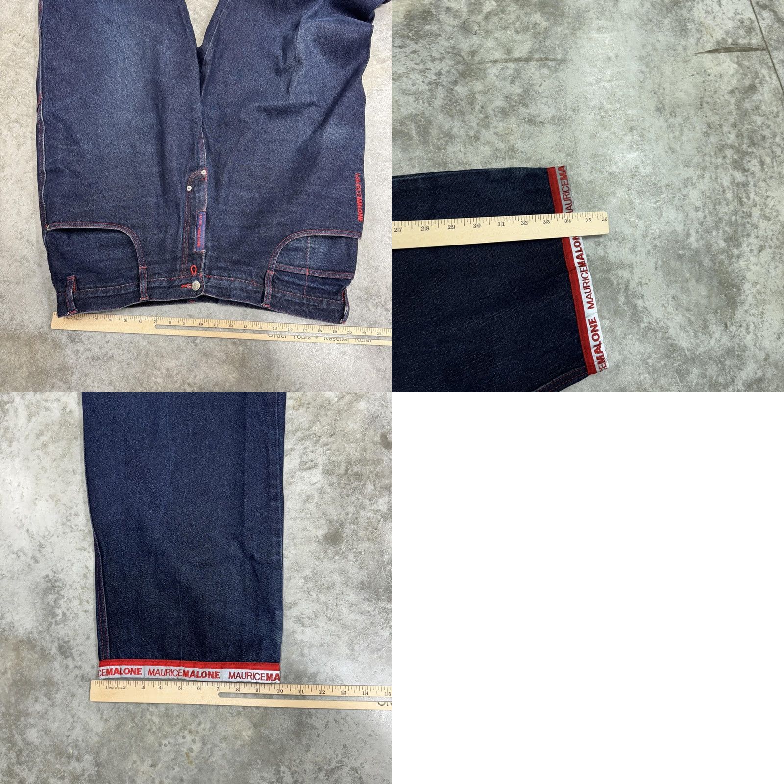 Vintage VINTAGE MOJEANS Jeans Mens 40x34 Blue Wide-Leg 5-Pocket Cotton Solid Logo Y2K Maurice Malone Hong Kong Mens Size US 40 / EU 56 - 8 Thumbnail