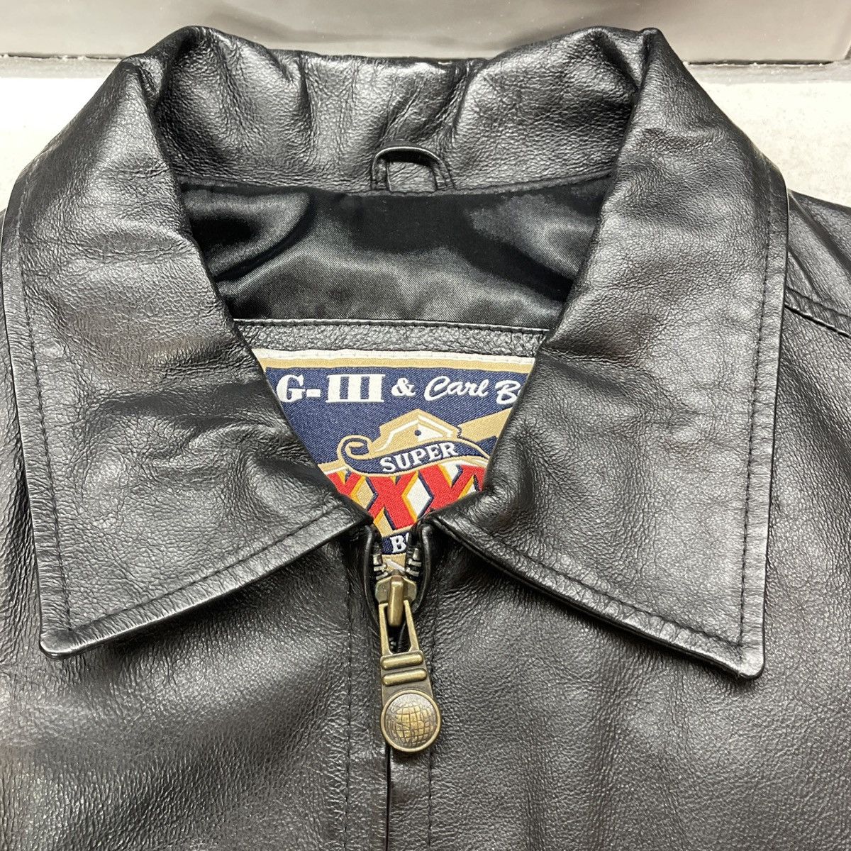 Vintage G III Carl Banks Super Bowl XXXV Leather Jacket XL Tampa FL Size US XXL / EU 58 / 5 - 7 Thumbnail