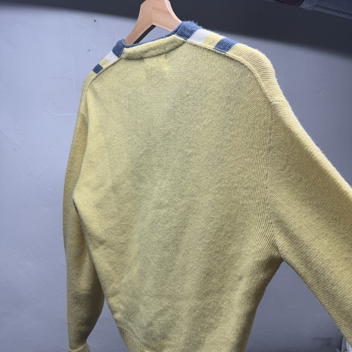 Vintage 70s Faded Vertical Striped Cardigan Sweater ERD Grunge Size US M / EU 48-50 / 2 - 8 Thumbnail
