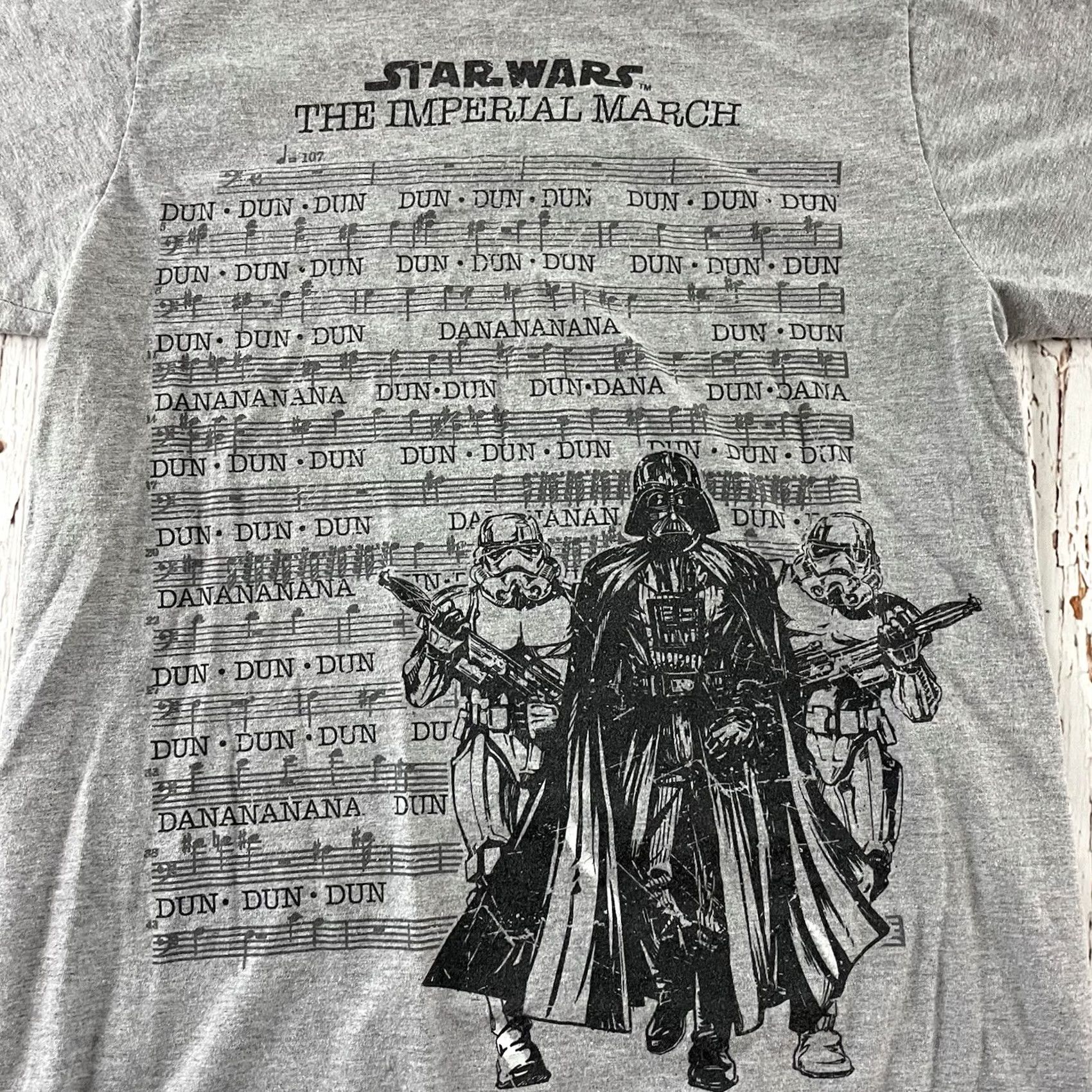 Star Wars Star Wars Imperial March Short Sleeve T Shirt Men's M Gray Shirt Star Wars Darth Vader Mens M Gray Size US M / EU 48-50 / 2 - 2 Thumbnail