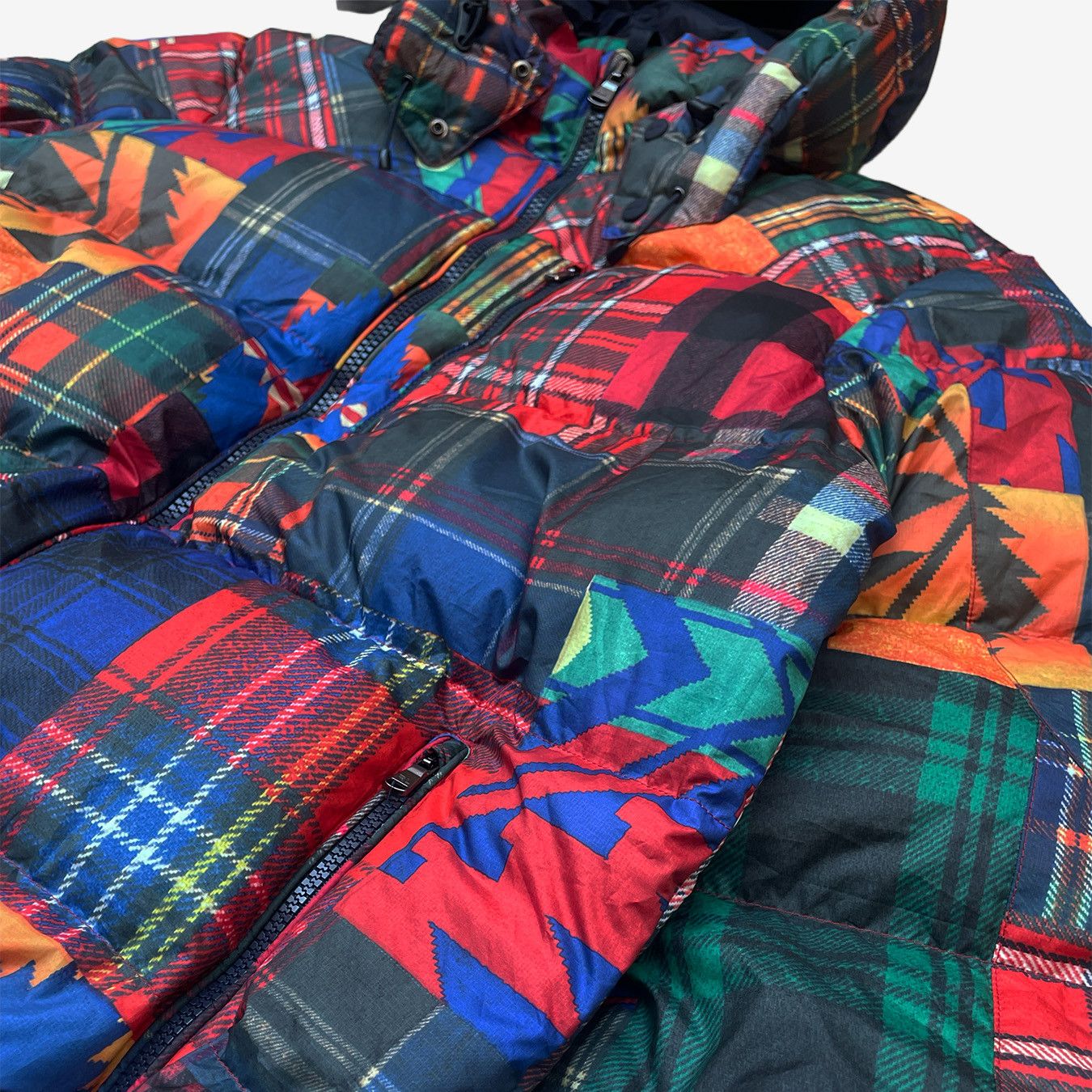 Polo Ralph Lauren NEW Polo Ralph Lauren Aztec Patchwork Duck Down Jacket Size US XL / EU 56 / 4 - 2 Thumbnail