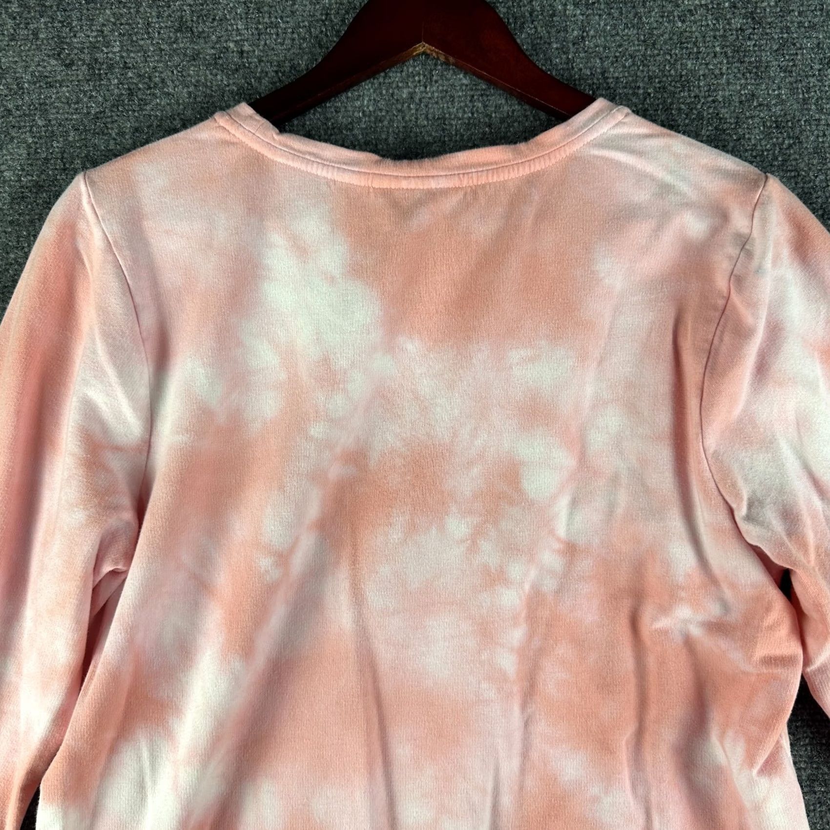 Denim & Co. Denim & Co. Sweatshirt Womens Small Pink Tie Dye Pullover Rib Cuffs Ribbed Hem Size S / US 4 / IT 40 - 8 Thumbnail