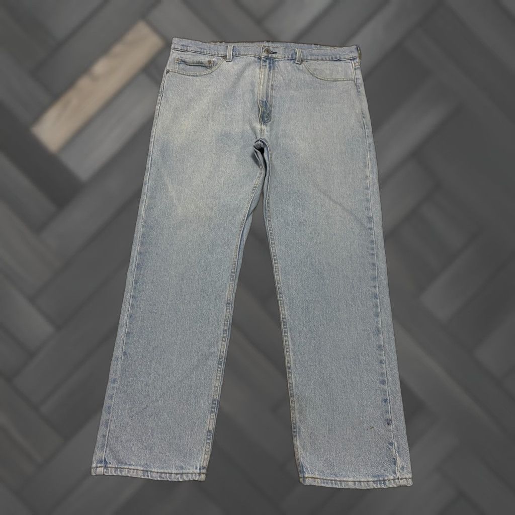 Levi's Levis 505 Regular Fit Mens Jeans Size 40×29 Blue Denim Light Wash Size US 40 / EU 56 - 1 Thumbnail