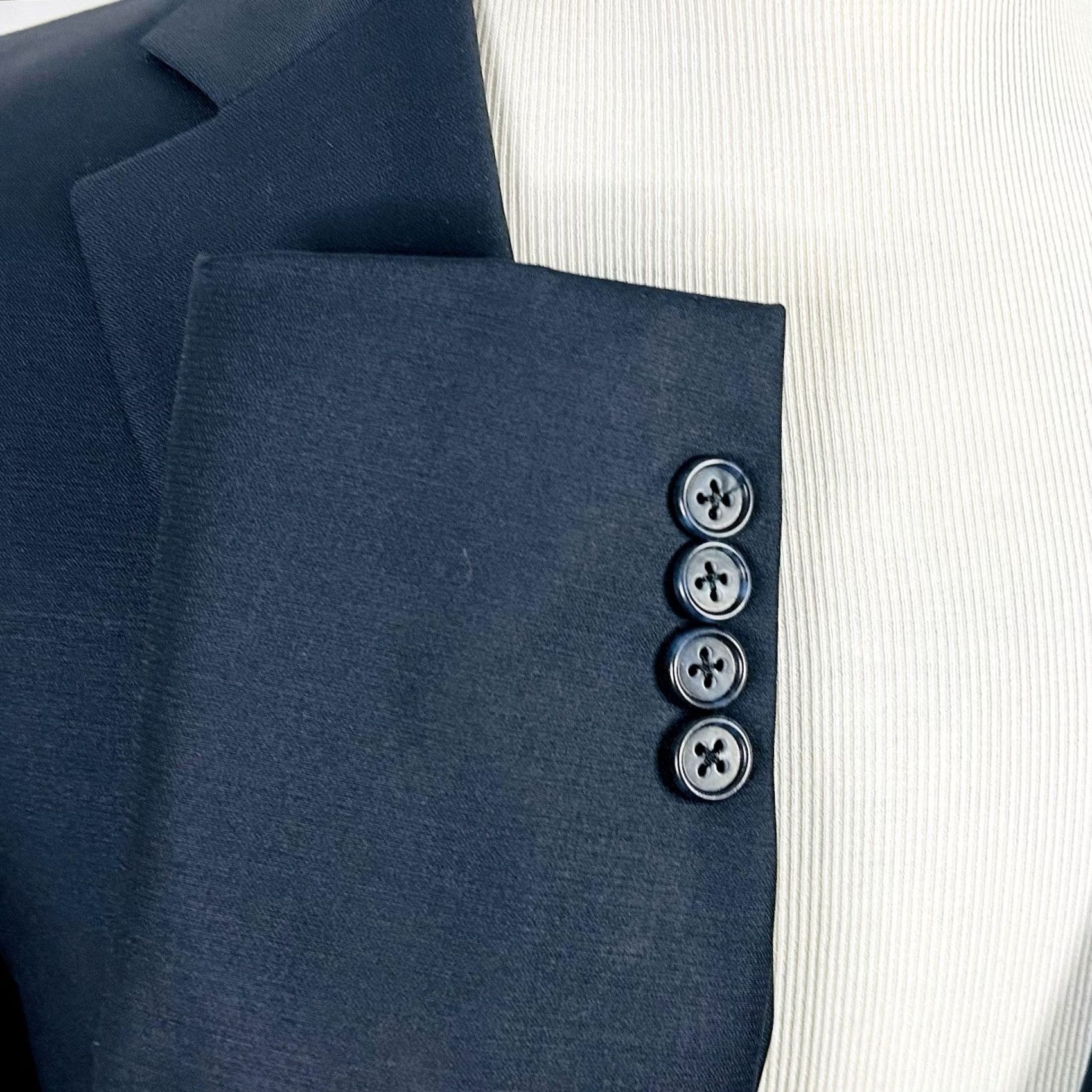Jack Victor Jack Victor Sport Coat 42L Navy Two-Button Double-Vented Wool 2 Piece Men Long Notch Lined Regular Jacket Size US XS / EU 42 / 0 - 5 Thumbnail