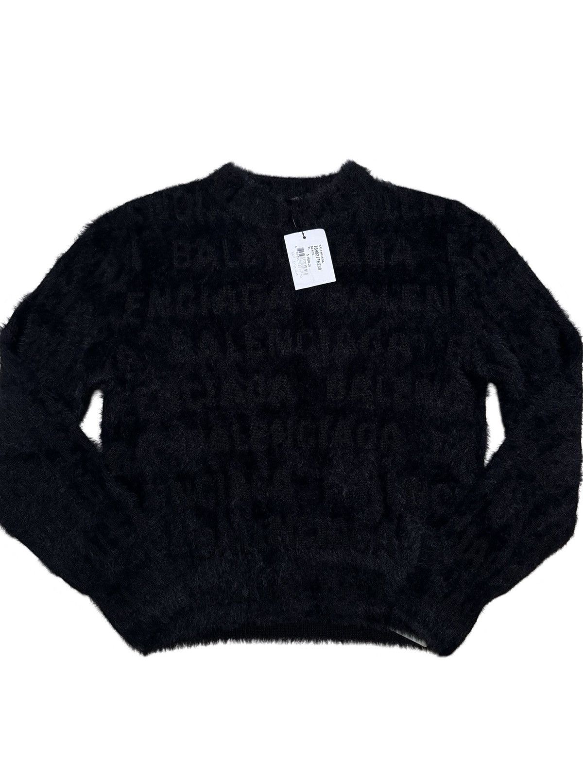 Balenciaga Balenciaga Women's Allover Furry Fitted Sweater Size XL / US 12-14 / IT 48-50 - 1 Thumbnail