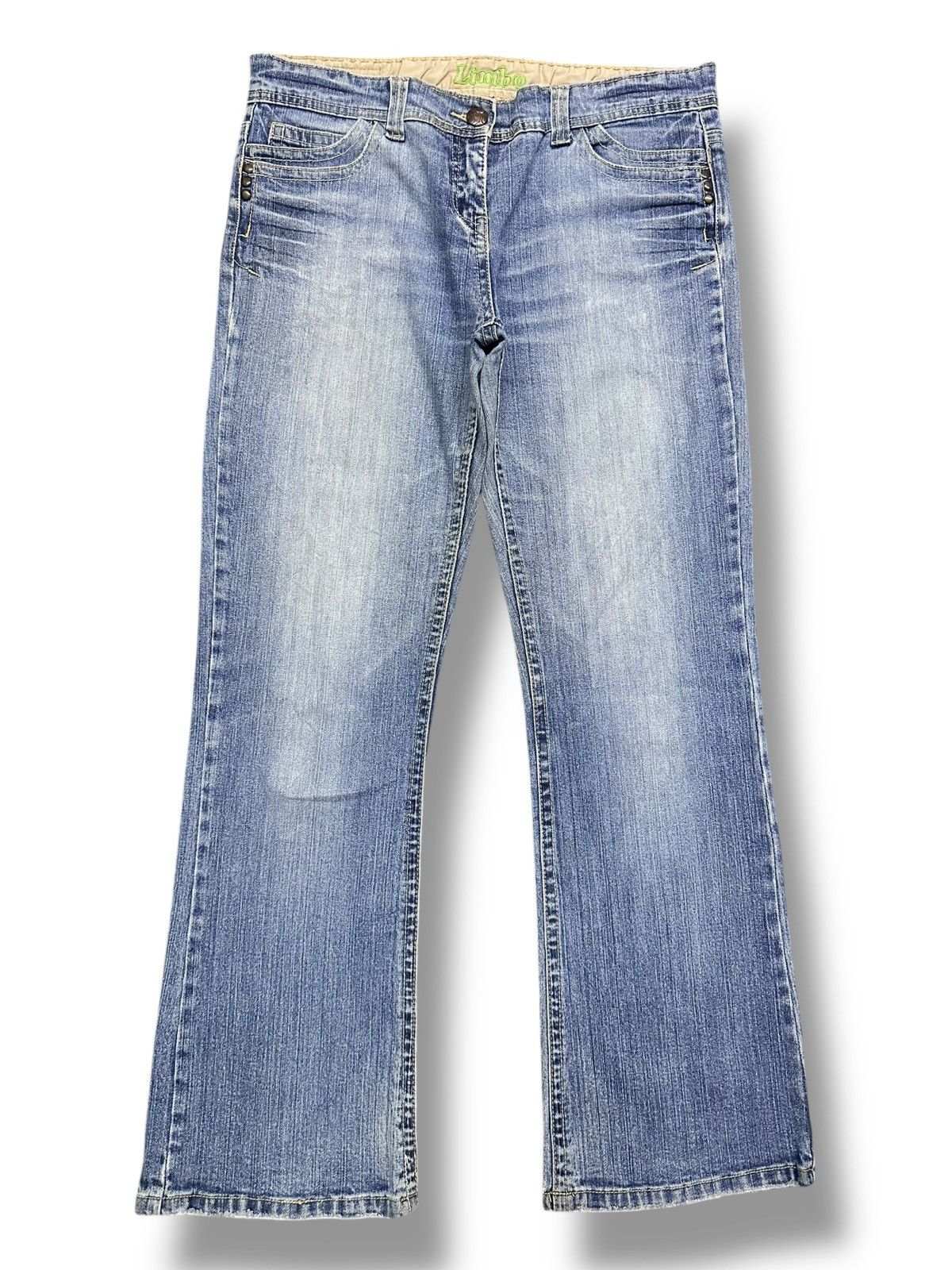 Other Vintage Distressed Limbo Denim Straight Leg Light BlueWash Size US 34 / EU 50 - 1 Thumbnail