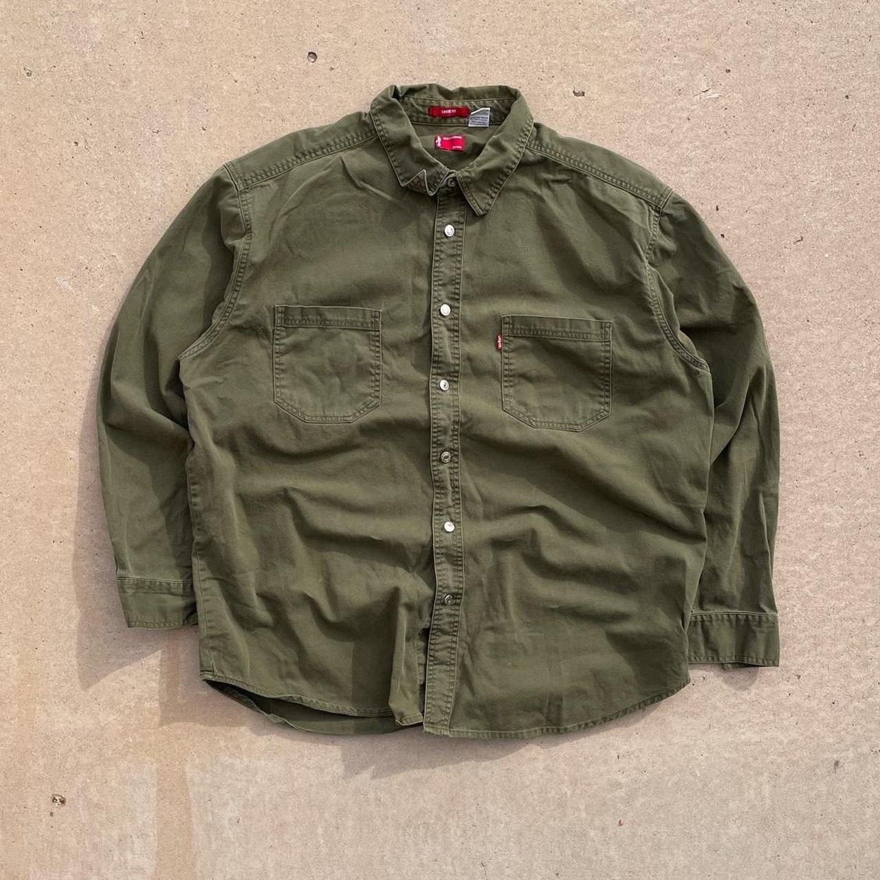 Levi's × Vintage Vintage Y2k Olive Levis Size US XL / EU 56 / 4 - 1 Thumbnail