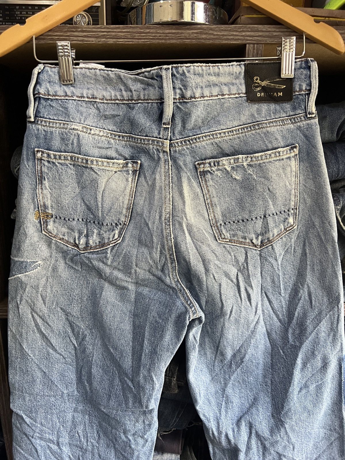 DENHAM 🔥Denham Alex Wide Leg Fit Distressed Denim Size US 28 / EU 44 - 13 Thumbnail