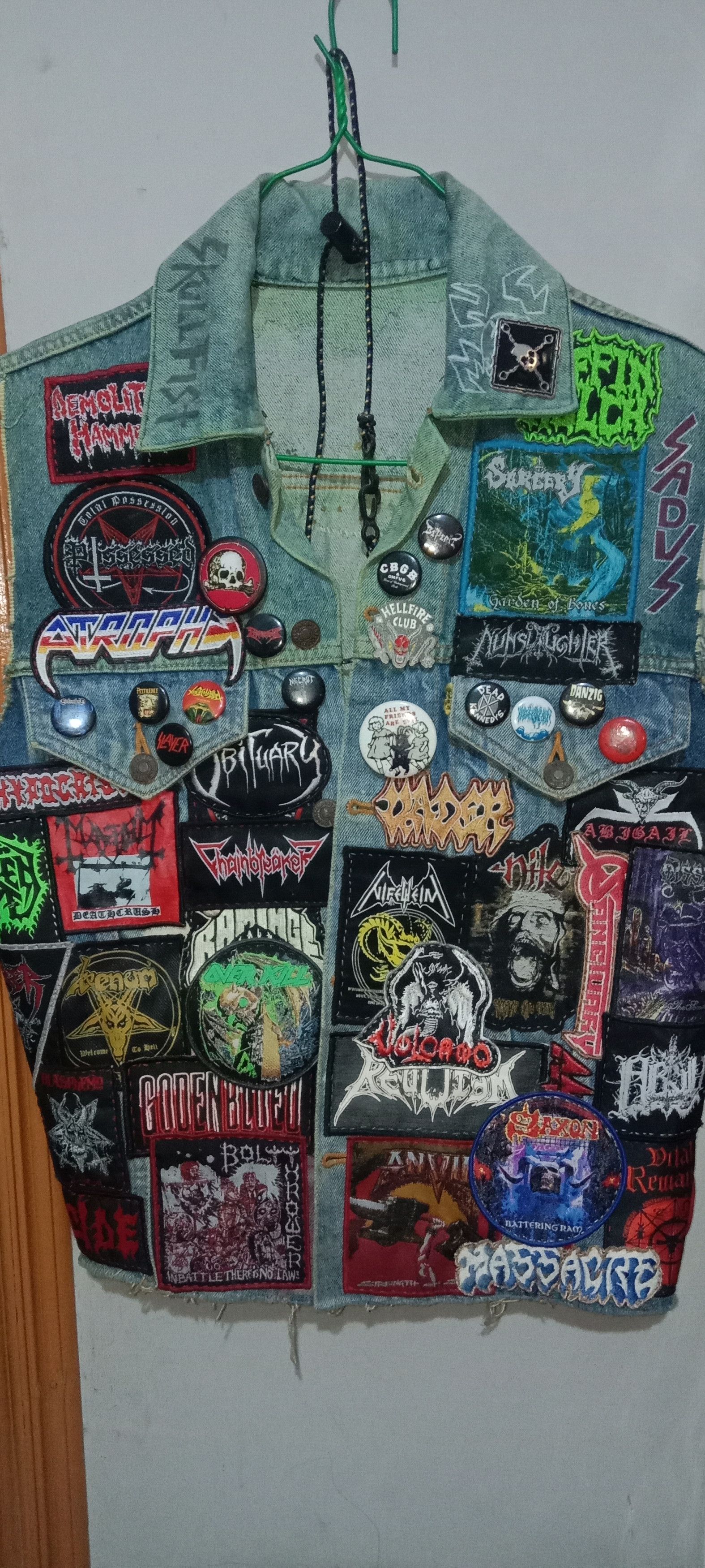Levi's Vintage Metal Battle Vest–Custom Thrash & Death Metal Jacket Size US M / EU 48-50 / 2 - 1 Thumbnail