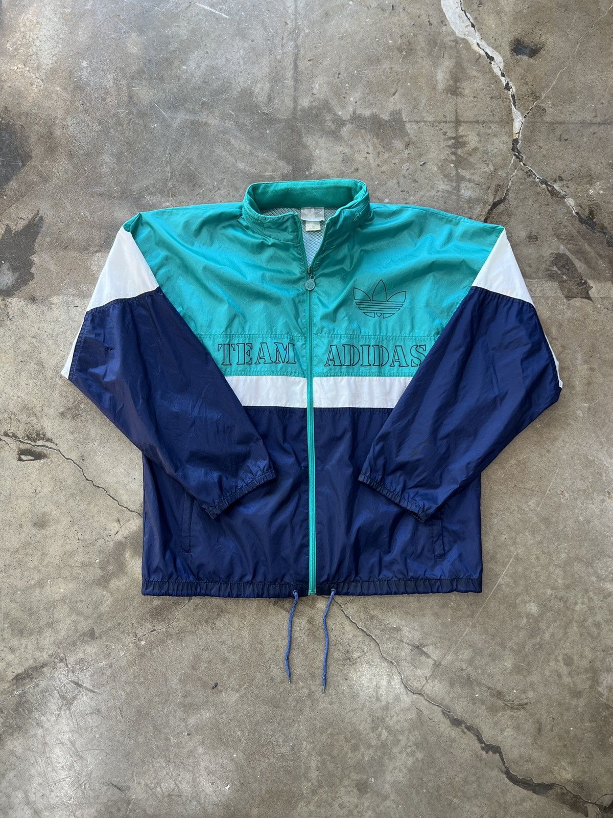 Adidas × Vintage Vintage Team Adidas Zip Up Windbreaker Sz. XL Size US XL / EU 56 / 4 - 2 Thumbnail
