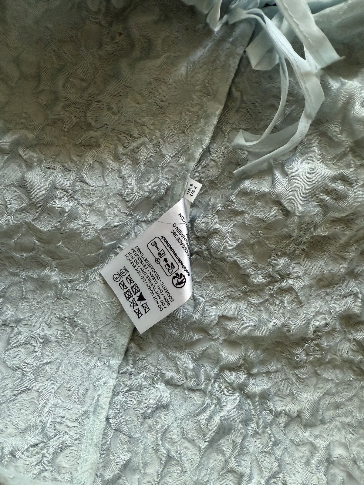 Cecilie Bahnsen Light Blue Matelassé Peplum Top Size S / US 4 / IT 40 - 8 Thumbnail