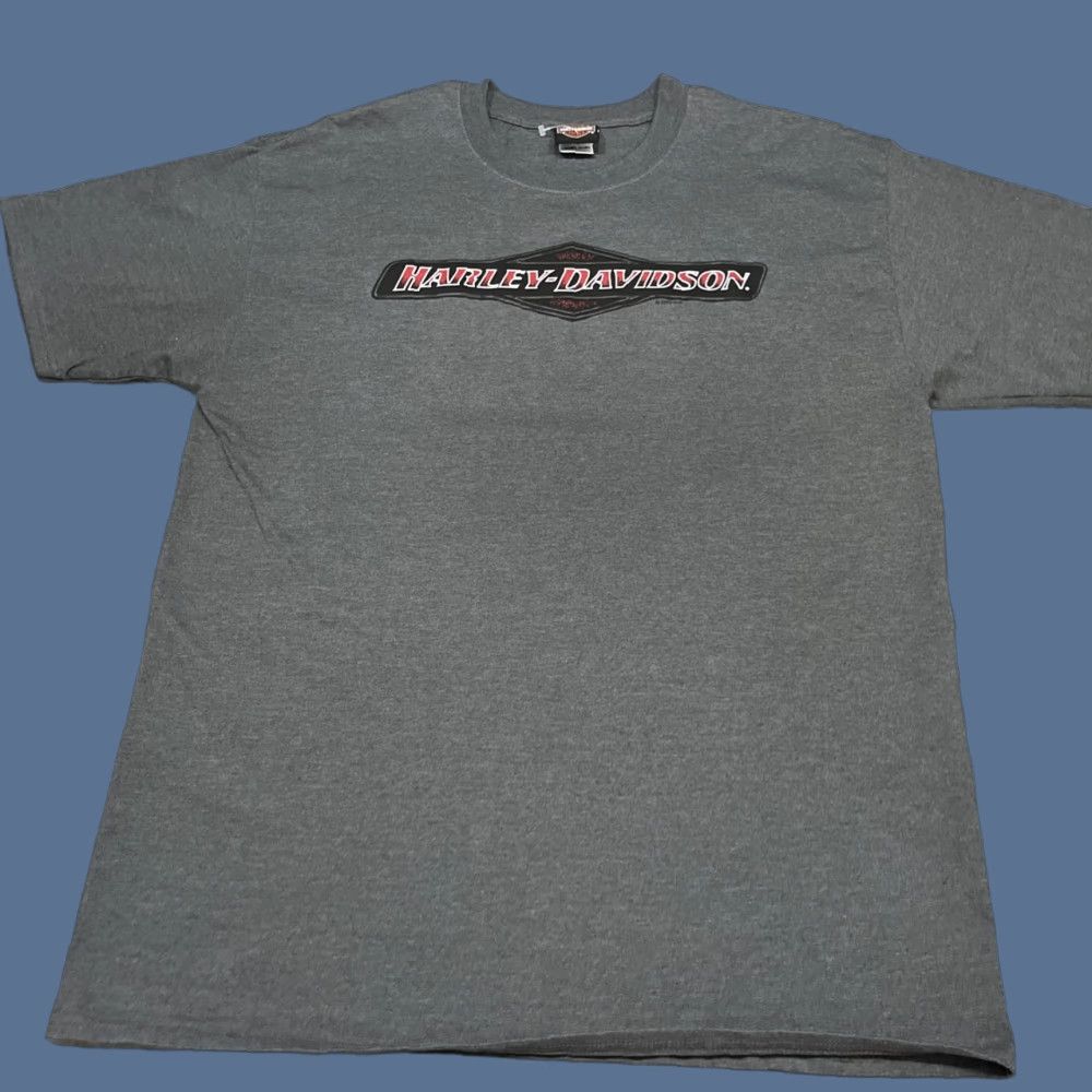 Harley Davidson VINTAGE Harley-Davidson T-Shirt Los Angeles La Ca Gray XL Mens Crew Neck Short Sleeve Cotton Logo USA Biker Motorcycle 2010s Size US XL / EU 56 / 4 - 1 Thumbnail