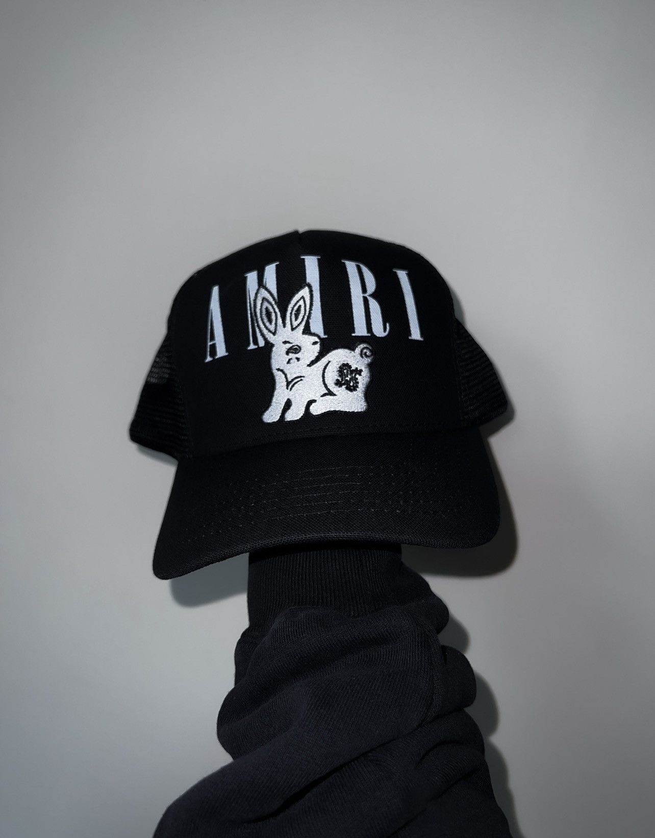 Amiri Amiri rabbit logo trucker hat Size ONE SIZE - 1 Thumbnail