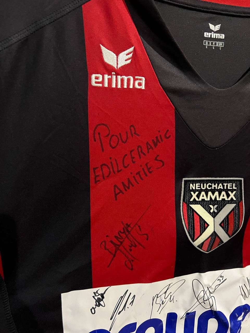 Erima 2009/10 NEUCHATEL XAMAX #27 KULJIC MATCH WORN SOCCER JERSEY Size US L / EU 52-54 / 3 - 8 Thumbnail
