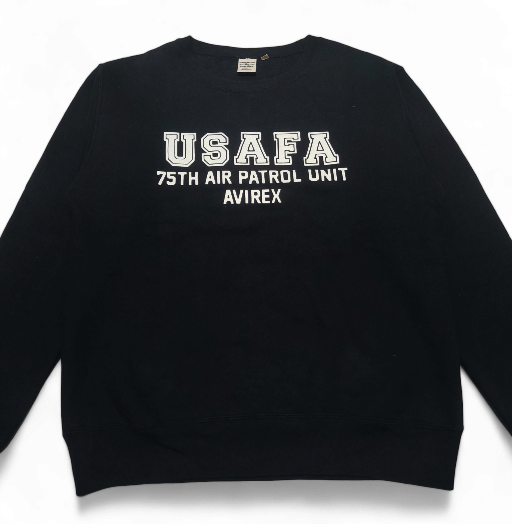 Avirex Vintage Avirex Military USAFA Black Sweatshirt Crewneck Size US L / EU 52-54 / 3 - 4 Thumbnail
