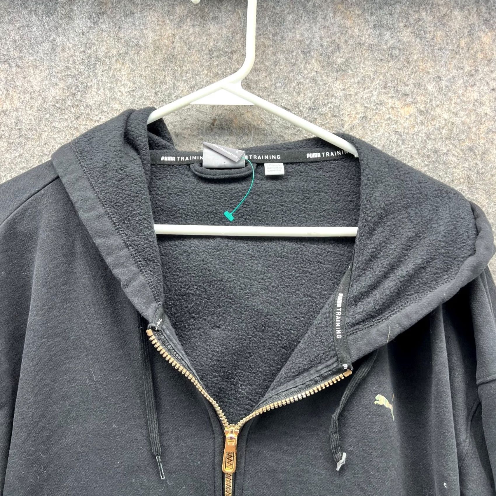 Puma VINTAGE PUMA Sweater Women XL Black Gold Hoodie Full Zip Jacket Logo Training XL Size XL / US 12-14 / IT 48-50 - 5 Thumbnail