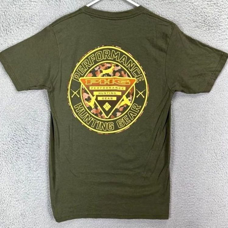 Vintage Columbia T-Shirt Mens Small Green PHG Graphic Print Crew Neck Short Sleeve Outdoor 100% Cotton New Size US S / EU 44-46 / 1 - 2 Thumbnail