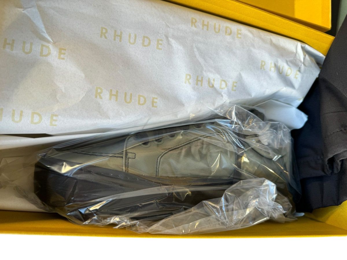 Rhude Unreleased Green V1 Nylon Lo Sneaker Size US 12 / EU 45 - 3 Thumbnail