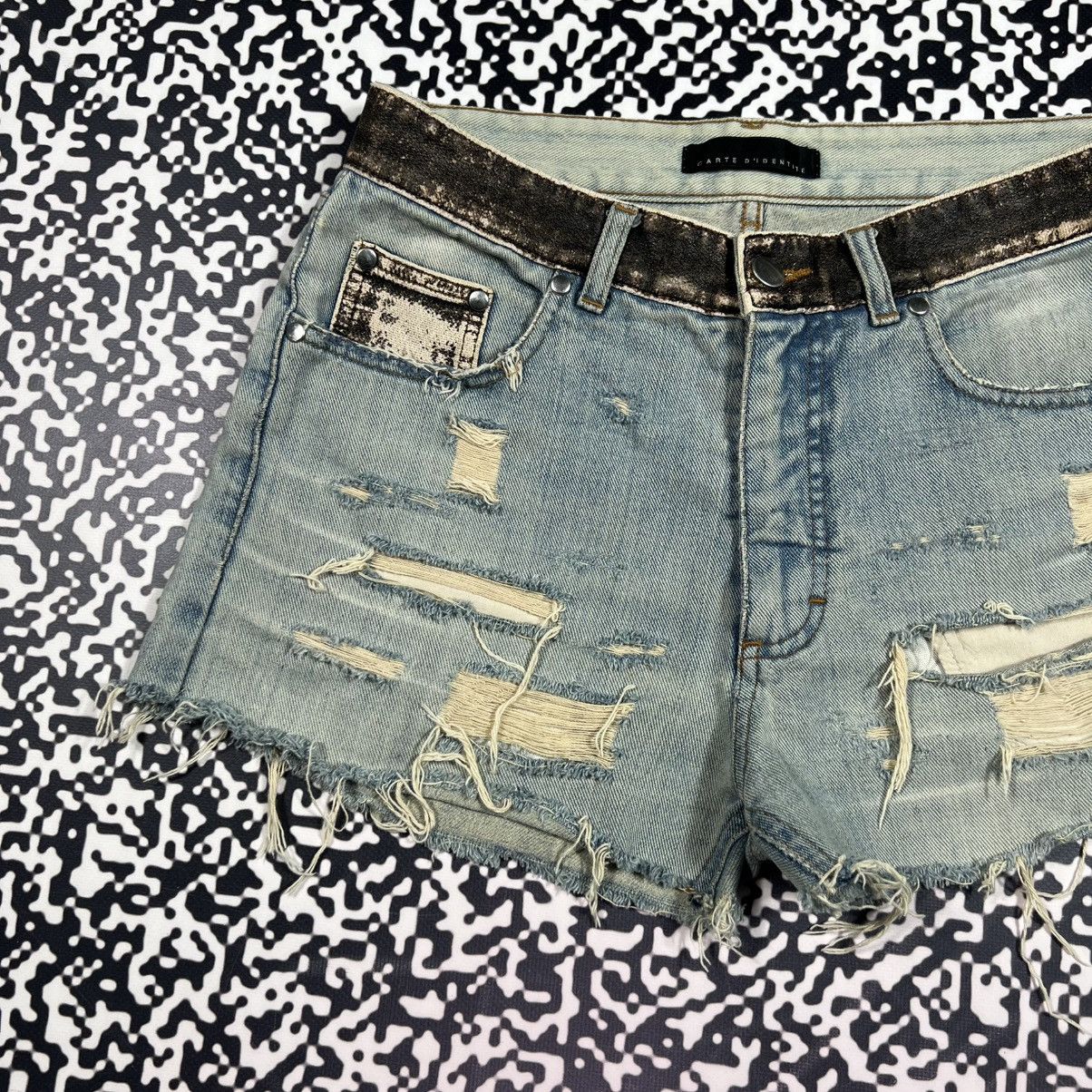 Japanese Brand Vintage Y2K Carte D’identine Japanese Distressed Shorts Size 30" / US 8 / IT 44 - 6 Thumbnail