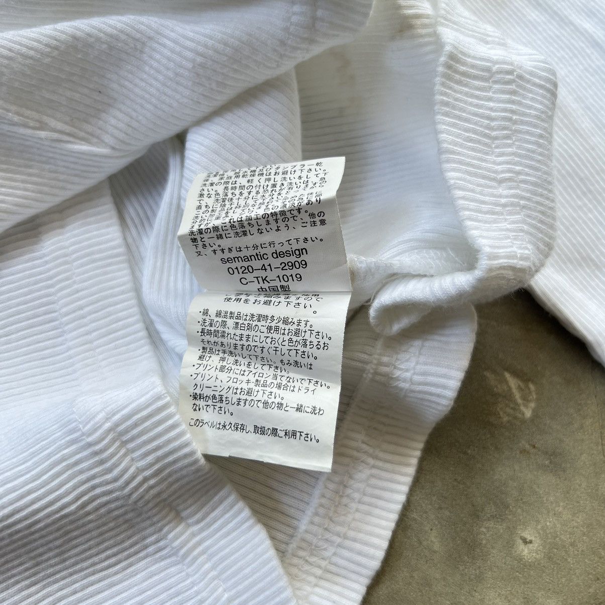 Japanese Brand Semantic Design Vkei Style Poem Ribbed Long Sleeve Shirt Size US L / EU 52-54 / 3 - 6 Thumbnail