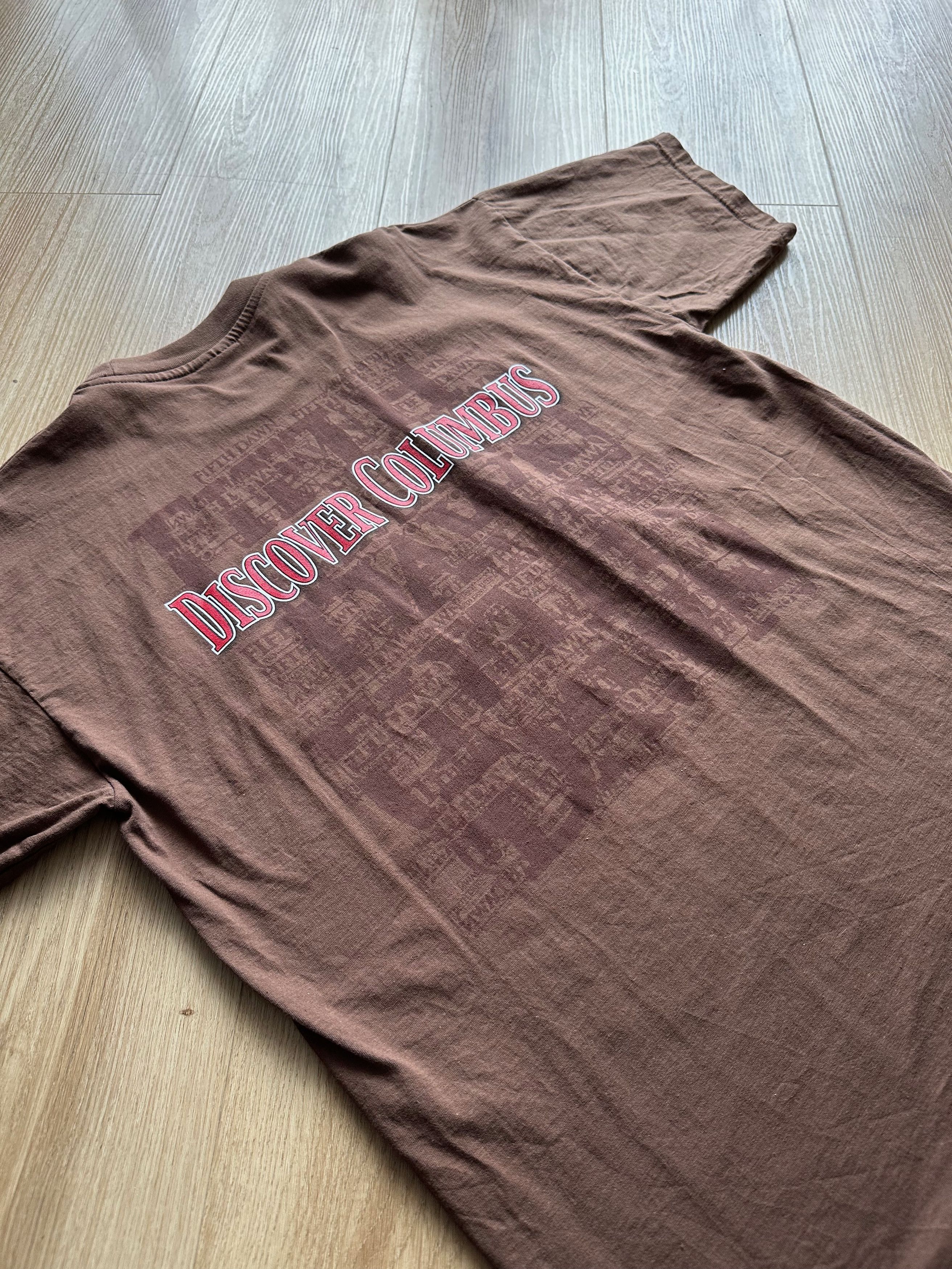 The Game Fifth Dawn Discover Columbus Vintage brown t shirt Size US L / EU 52-54 / 3 - 11 Thumbnail