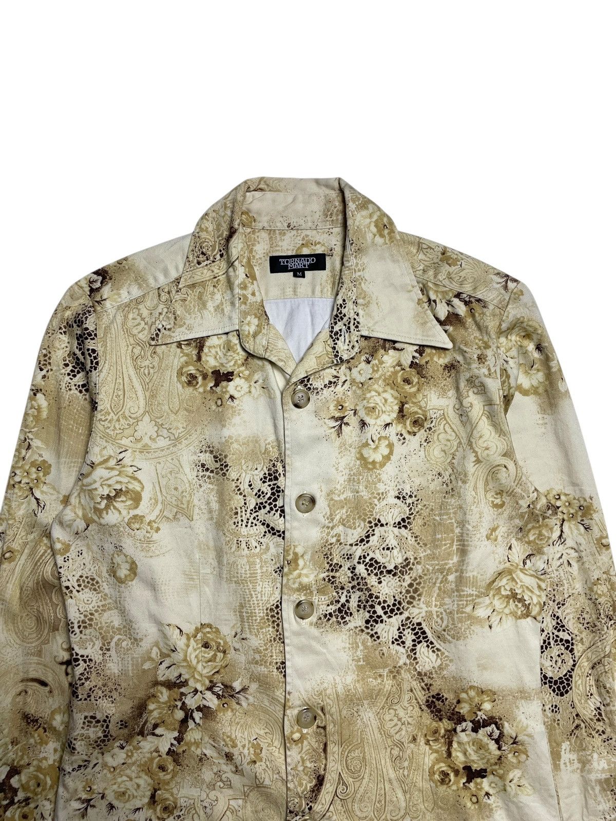 Tornado Mart 2000’s Tornado Mart - Golden Floral Pattern Longshirt Size US M / EU 48-50 / 2 - 3 Thumbnail