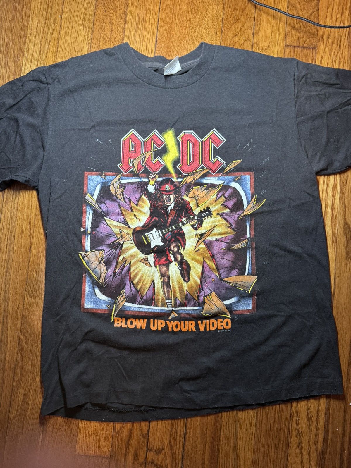 Other 1988 AC/DC Blow Up YourVideoWorldTourTeeOriginalVintageBlack Size US L / EU 52-54 / 3 - 1 Thumbnail