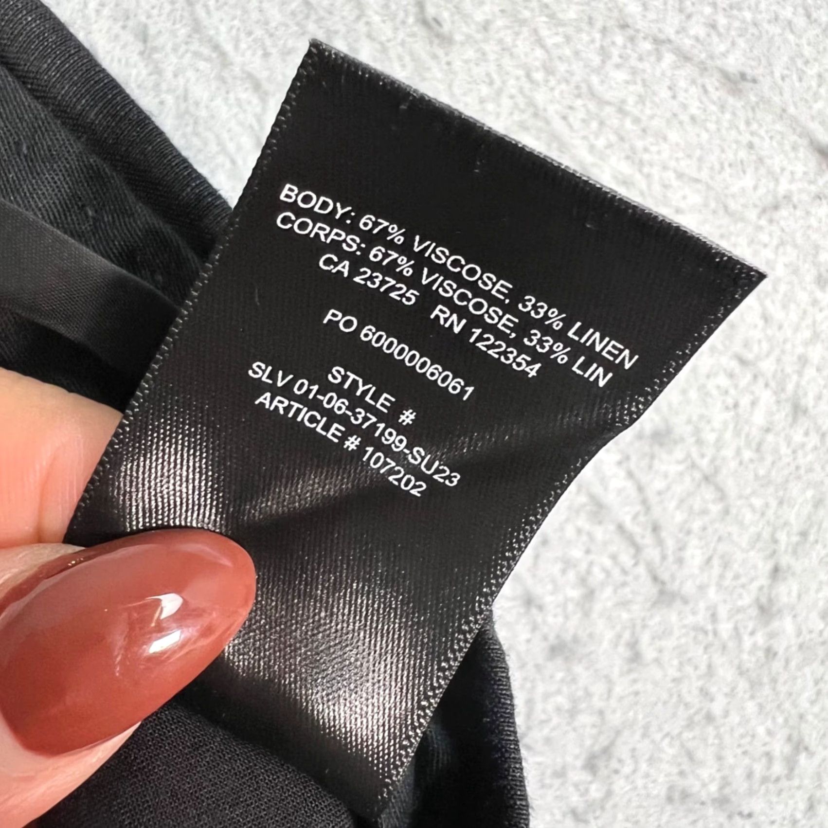 Vintage Babaton Womens Pants Size 4 Black Linen Blend High-Waisted Straight Leg Adult Womens 4 Dress Pants Mens Womens Girls Size 27" / US 4 / IT 40 - 5 Thumbnail