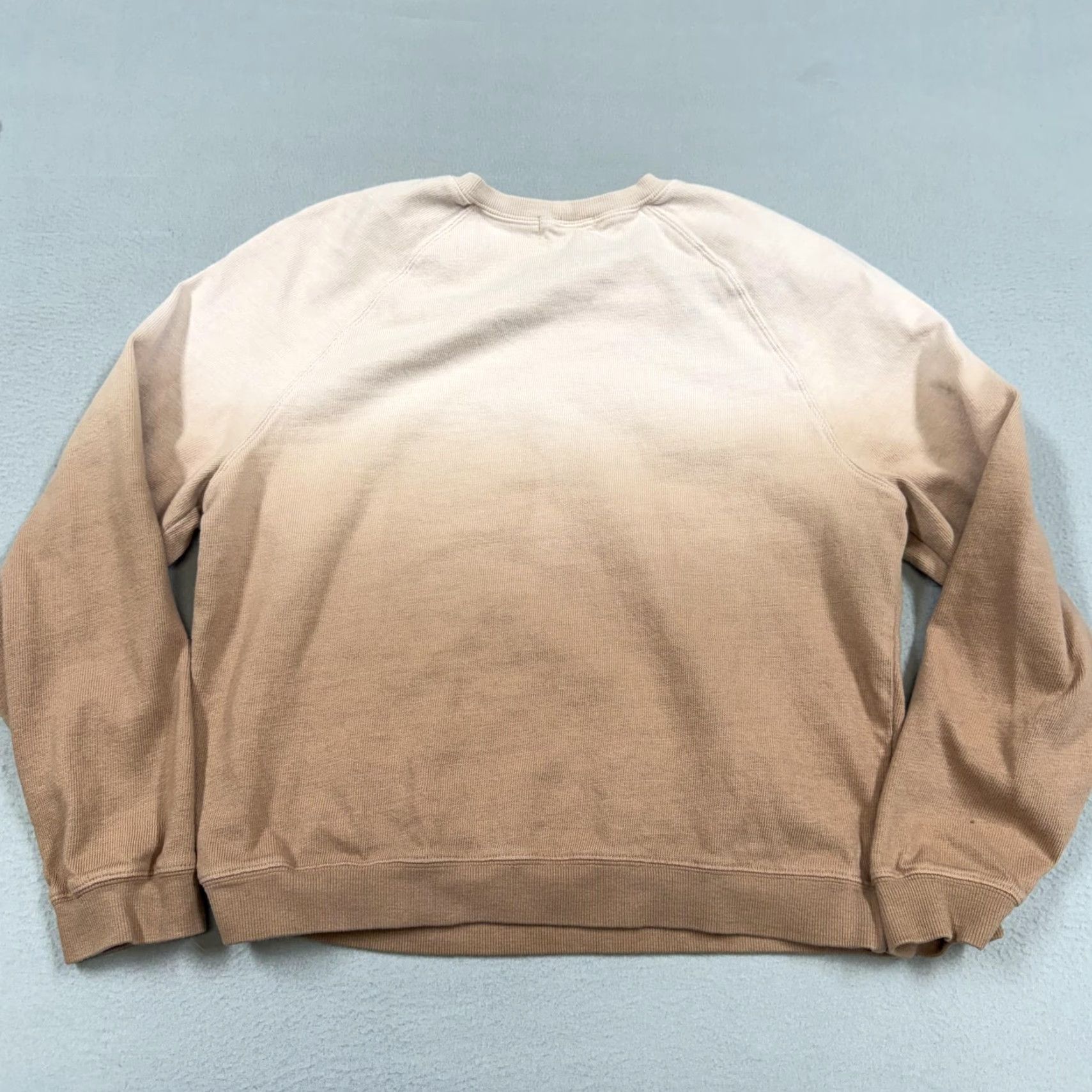 MONROW Monrow Sweatshirt Womens Medium Beige Ombre Crewneck Raglan Pullover Knit Size M / US 6-8 / IT 42-44 - 4 Thumbnail