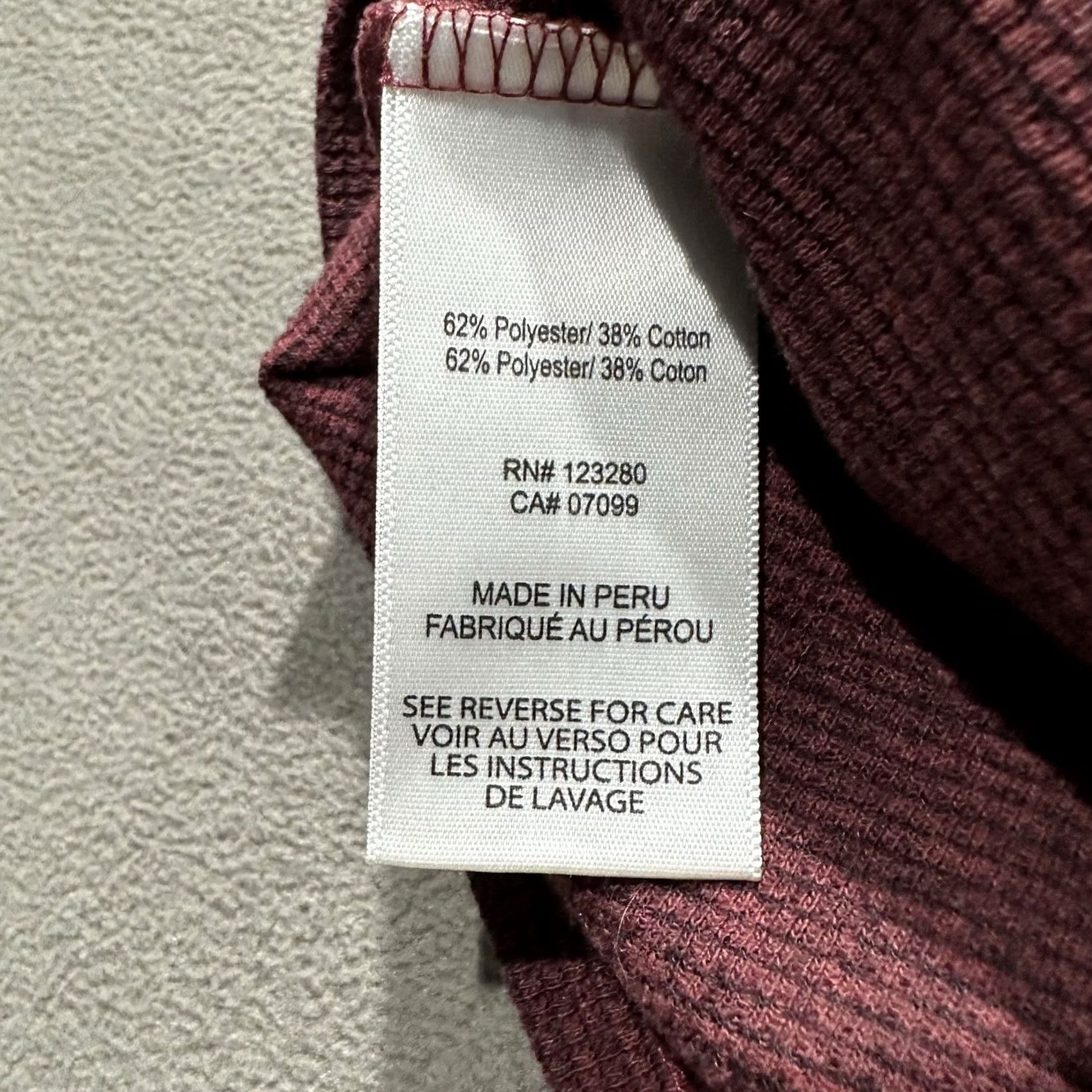TravisMathew Travis Mathew Shirt Mens XL Red Henley Long Sleeve Waffle Knit Cotton Blend Thermal Button Size US XL / EU 56 / 4 - 5 Thumbnail