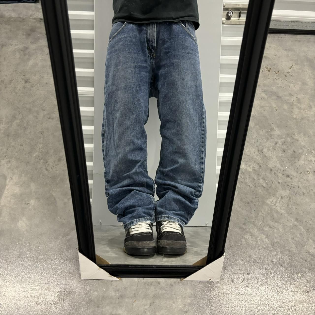 Japanese Brand × Vintage Crazy Vintage Y2K/200s Grunge Medium Wash Denim Jeans! Size US 33 - 1 Thumbnail