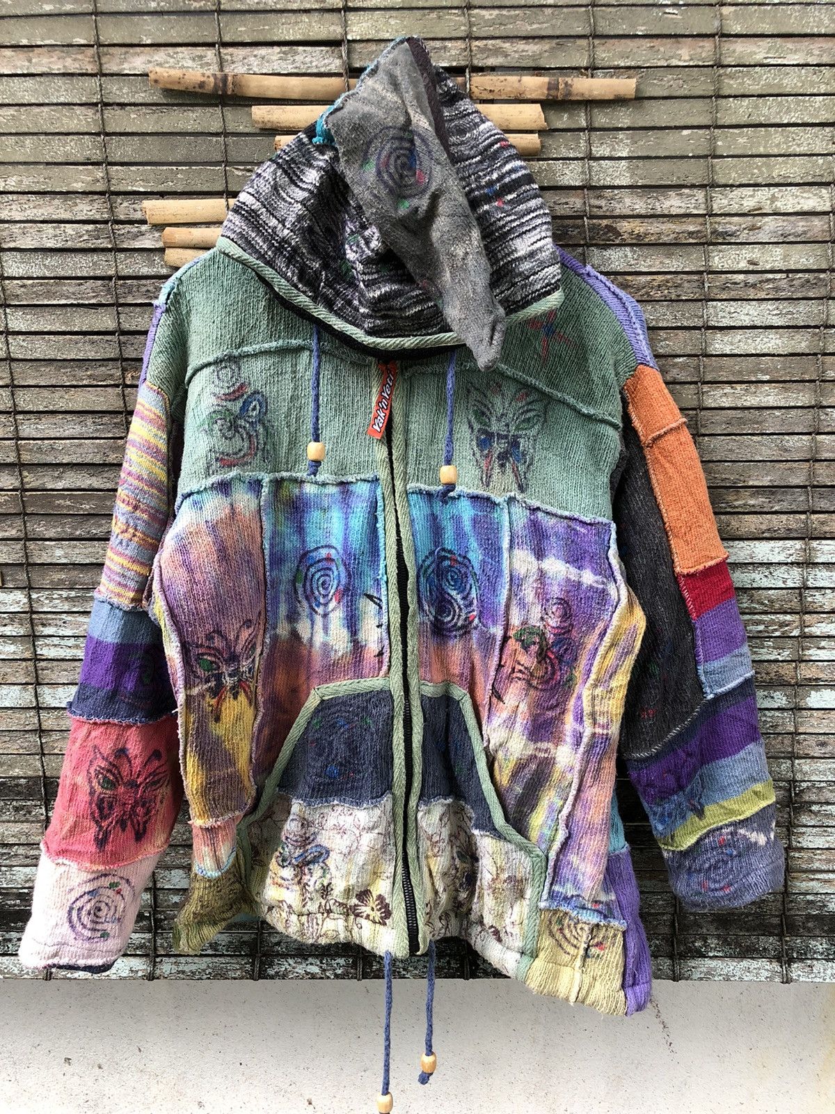 Vintage Vintage Handmade Patchwork Yak’n Yeti Nepal Zipper Hoodies Size US L / EU 52-54 / 3 - 14 Thumbnail