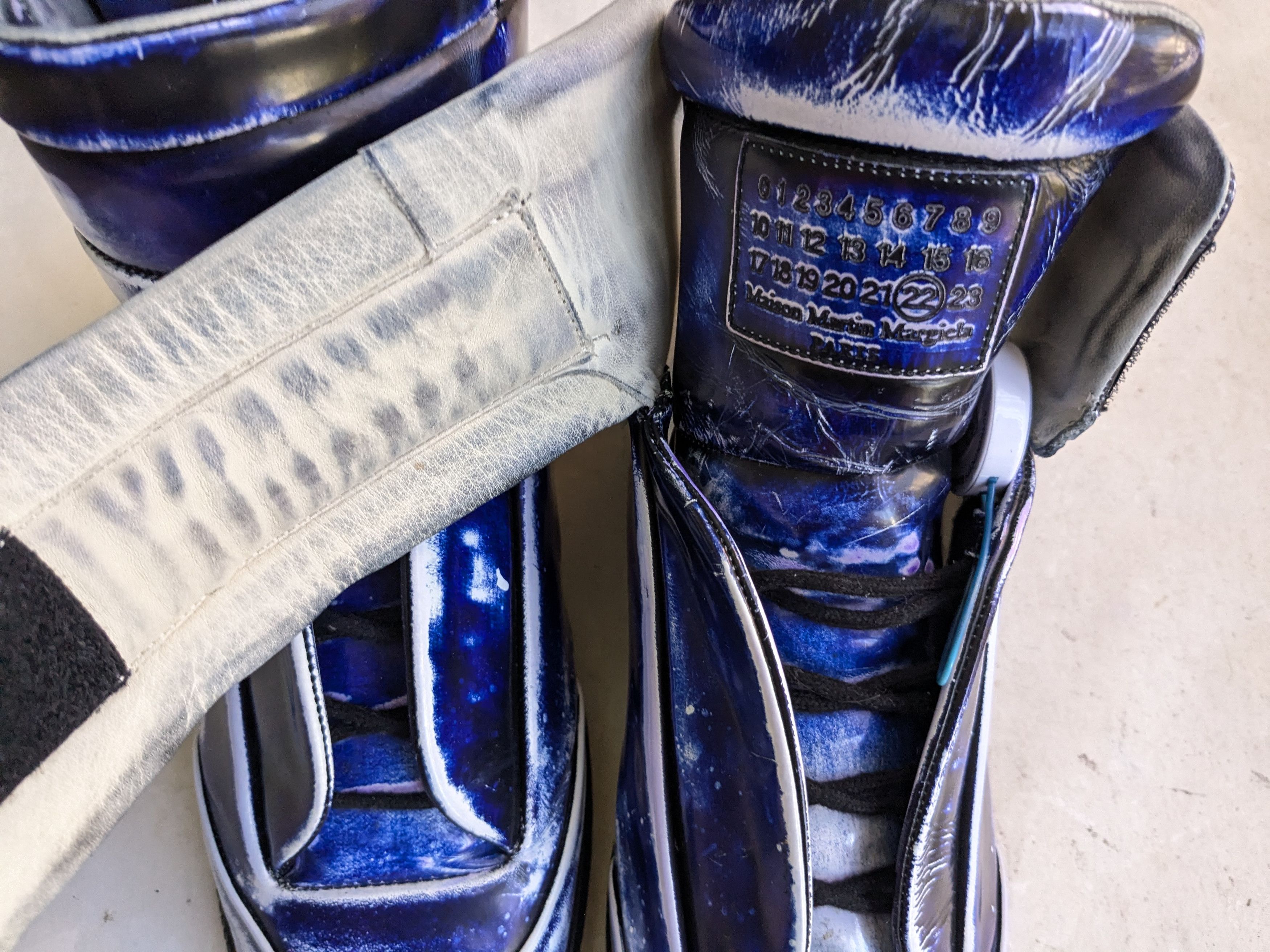 Maison Margiela Maison Margiela Future Blue Black 12 45 Leather High Tops Size US 11 / EU 44 - 3 Thumbnail