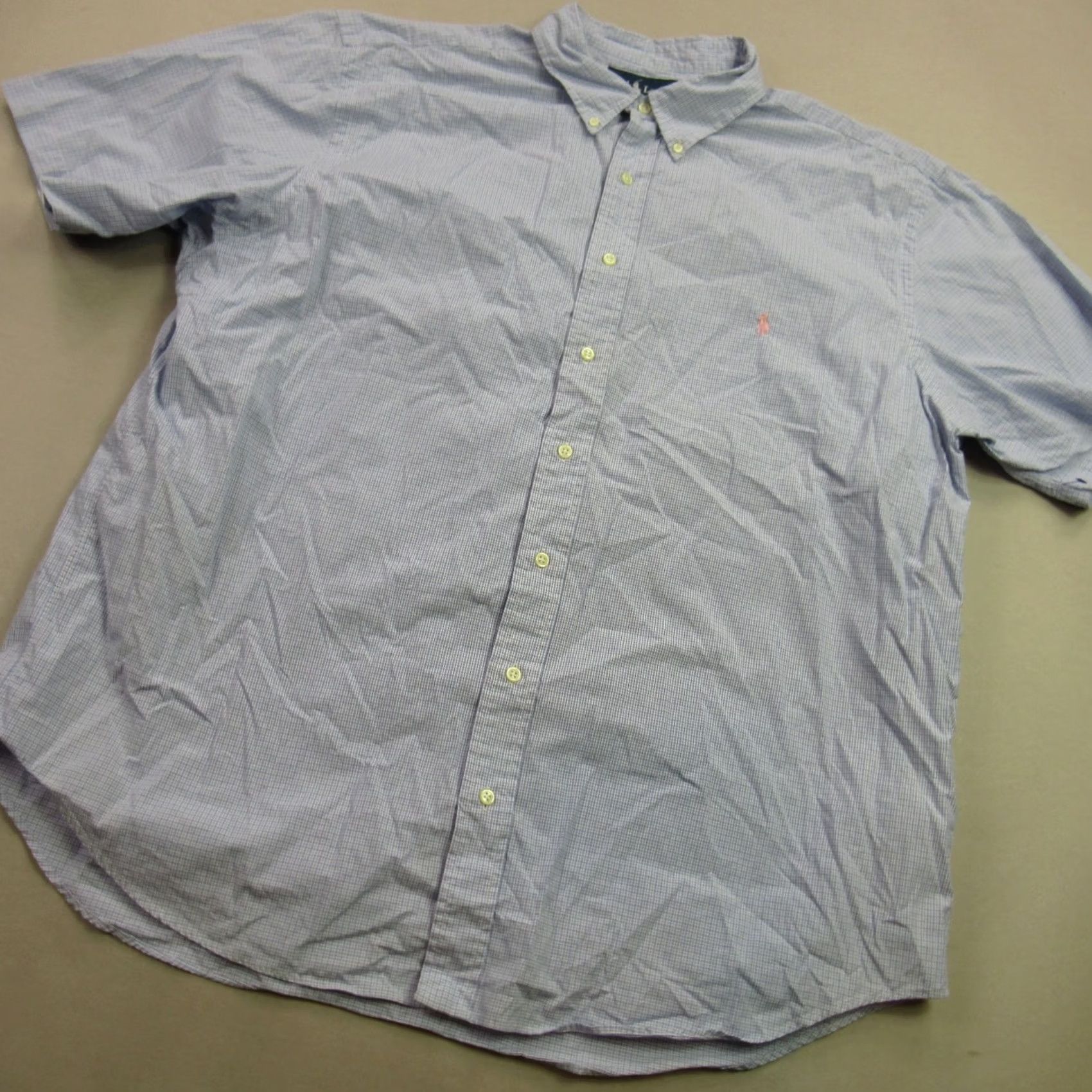 Polo Ralph Lauren Polo Ralph Lauren Shirt Mens 1XB Short Sleeve Button Front Casual Plaid Blue Polo Ralph Lauren Shirt Mens 1XB Short Sleeve Button Front Plaid Blue Size US XL / EU 56 / 4 - 2 Thumbnail