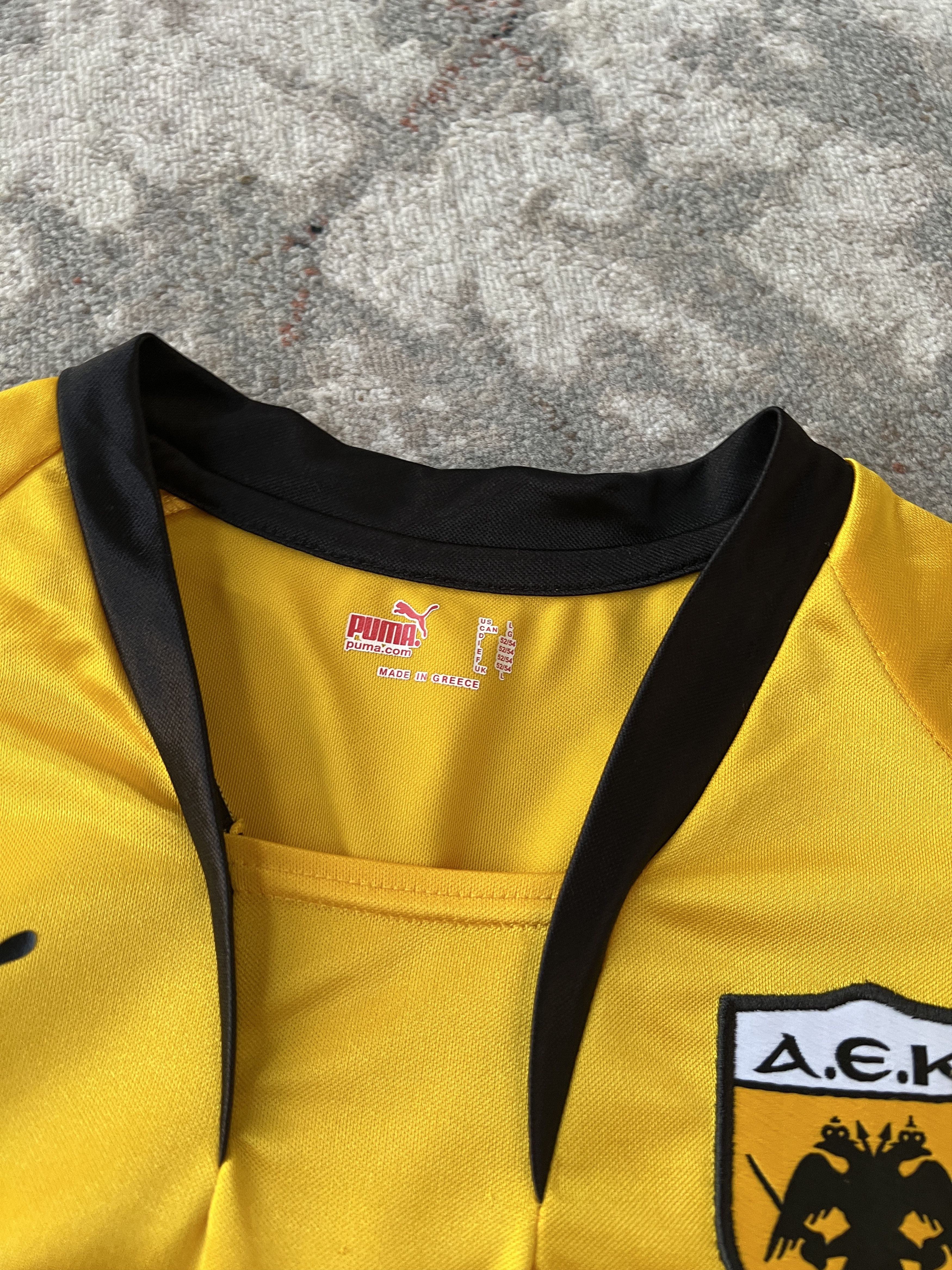 Puma Puma A.E.K F.C. Chevrolet LG Football Jersey Size US L / EU 52-54 / 3 - 6 Thumbnail