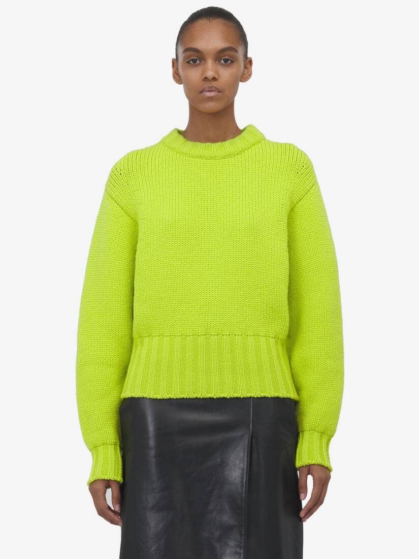 Alexander McQueen o1srvl11e0326 Crew Neck Jumper in Yellow Size L / US 10 / IT 46 - 3 Thumbnail