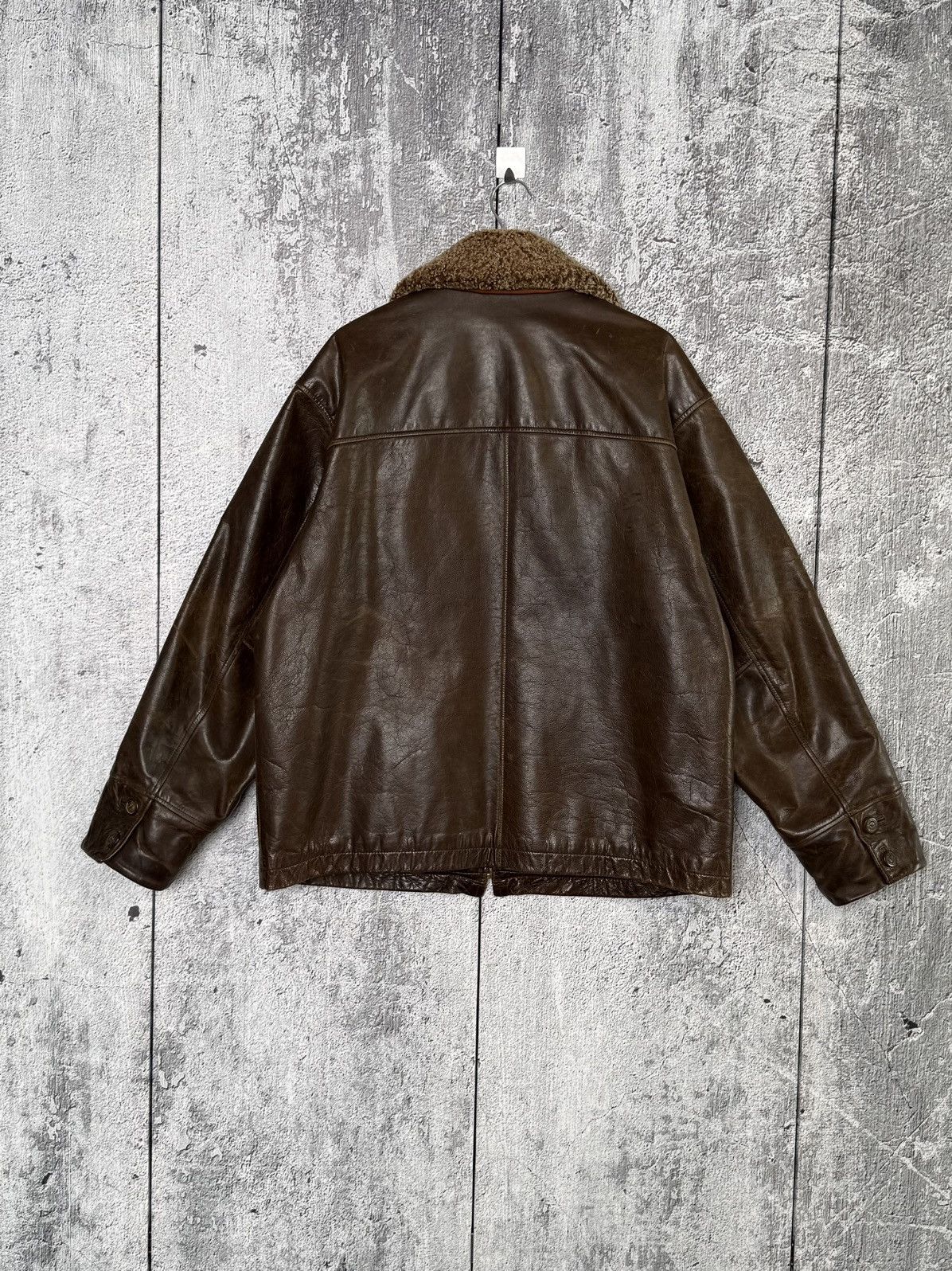 Timberland Vintage Timberland Leather Jacket Brown Shearling Collar Size US M / EU 48-50 / 2 - 12 Thumbnail