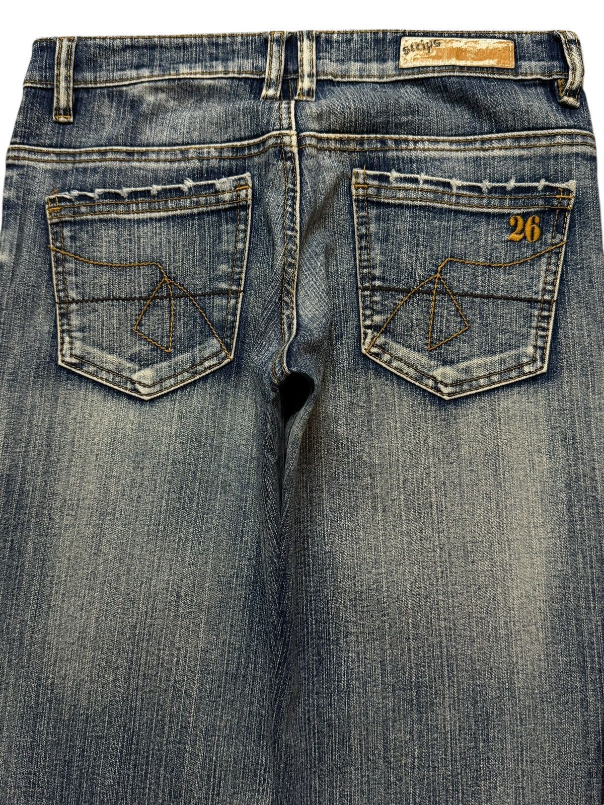 True Religion Vintage Y2K Japanese Brand Faded Wash Ripped Wide Leg Flare Size 28" / US 6 / IT 42 - 4 Thumbnail