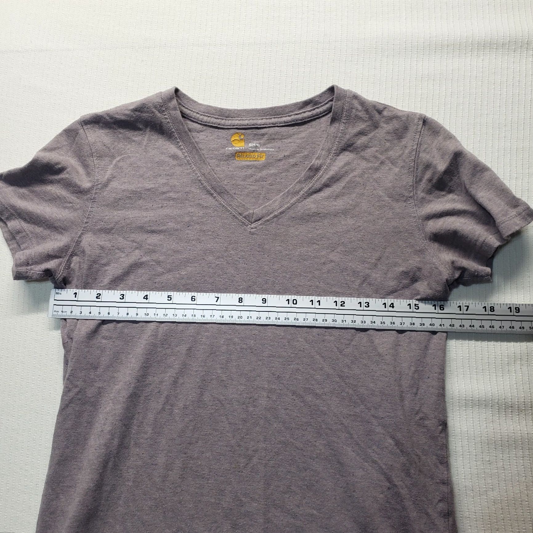 Carhartt Carhartt Women's Solid Gray Crew Neck Short Sleeve Shirt S 100% Cotton Casual Classic Size S / US 4 / IT 40 - 4 Thumbnail