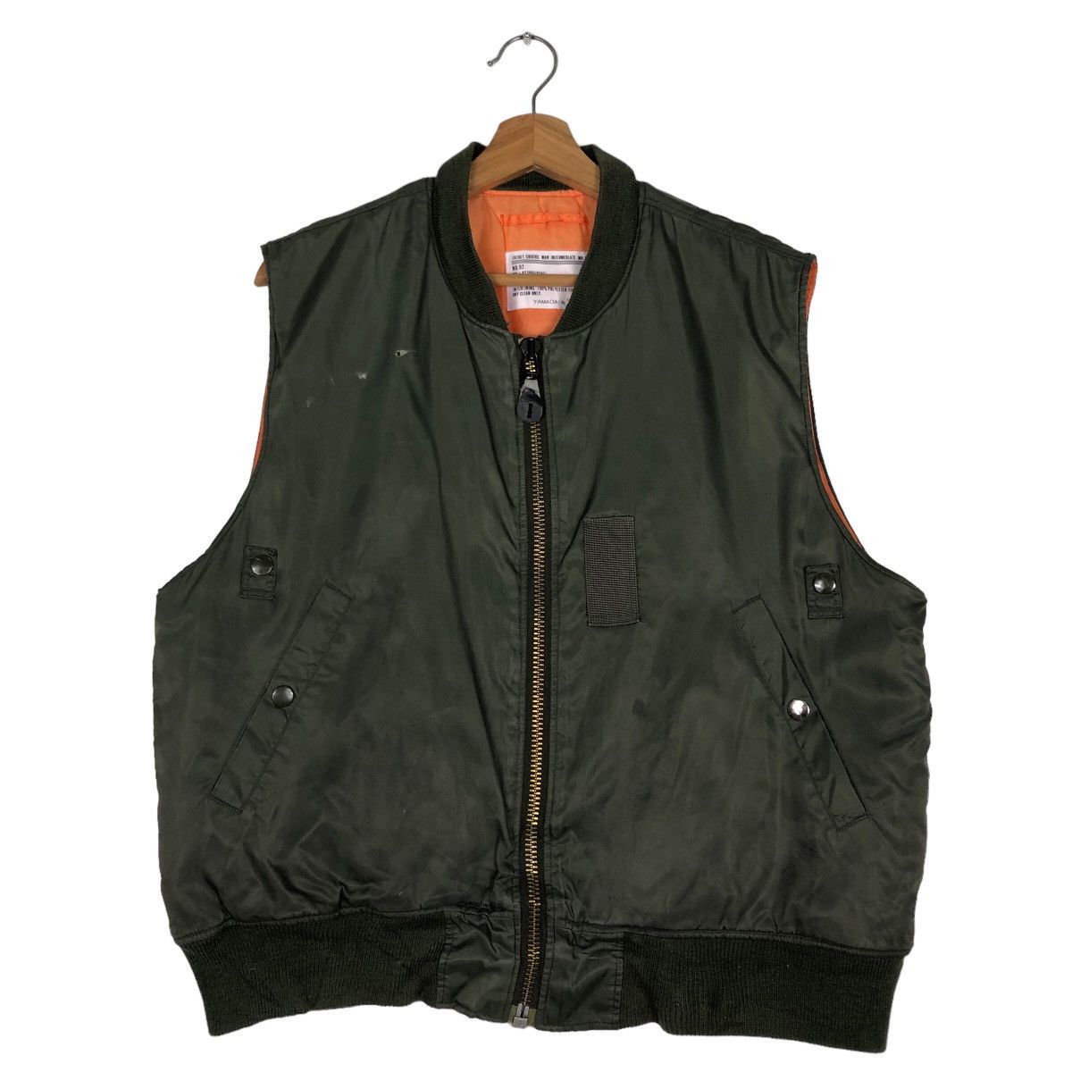 Japanese Brand 🔥Vintage Bomber Vest Jacket Ma-1 Military Buzz Ricksons Size US L / EU 52-54 / 3 - 1 Thumbnail