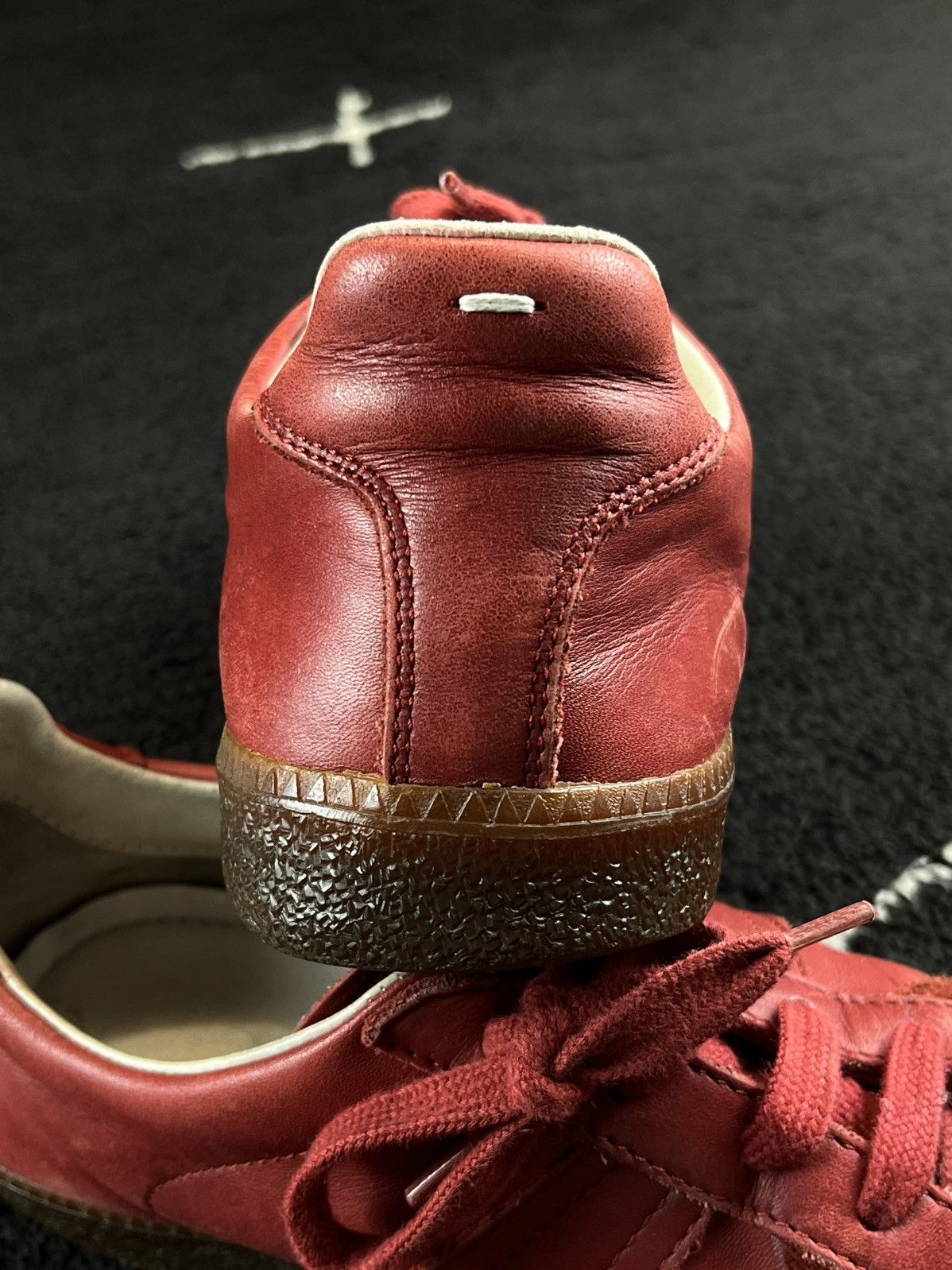 Maison Margiela AW05 Maison Margiela Vintage Red Leather Replica Gats Size US 9 / EU 42 - 8 Thumbnail