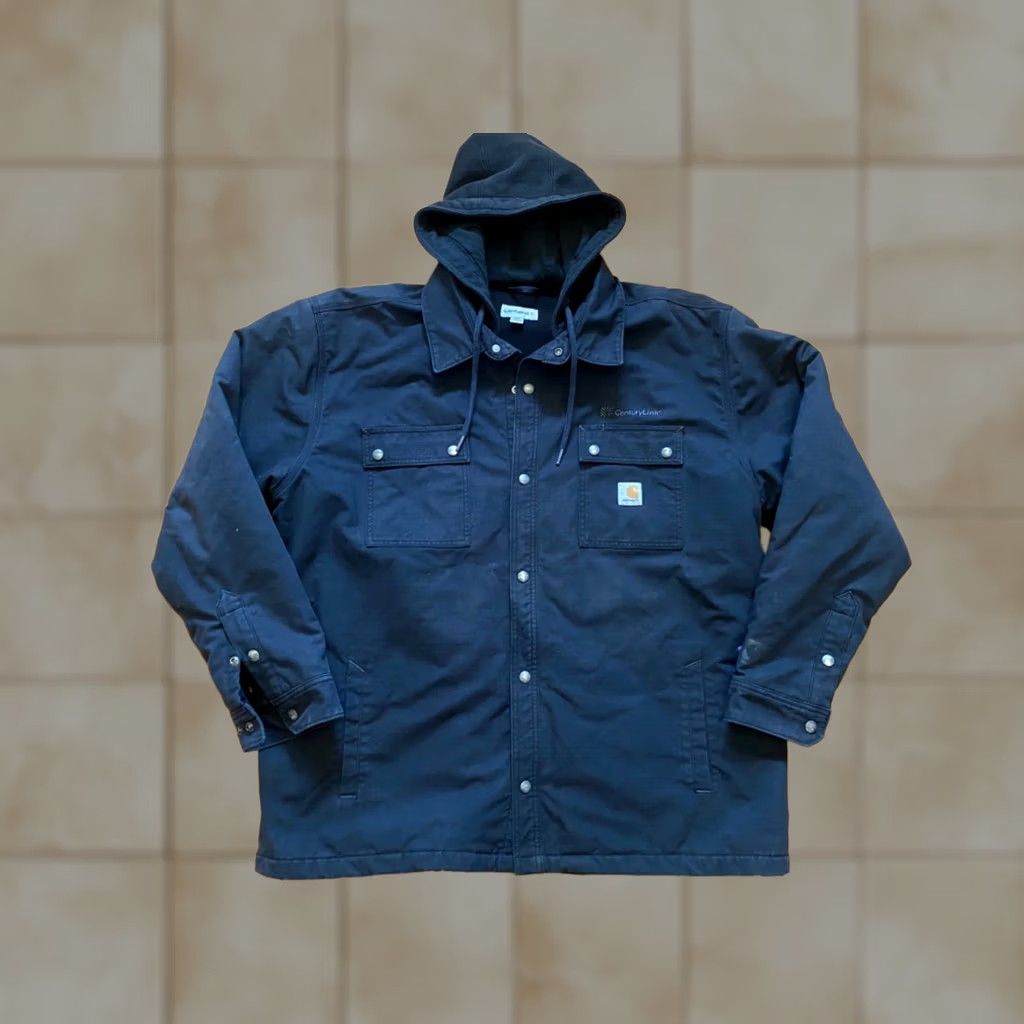 Carhartt Carhartt Jacket Black XXL Men Hooded Fleece Lined Two Flap Pockets Size XXL Size US XXL / EU 58 / 5 - 1 Thumbnail