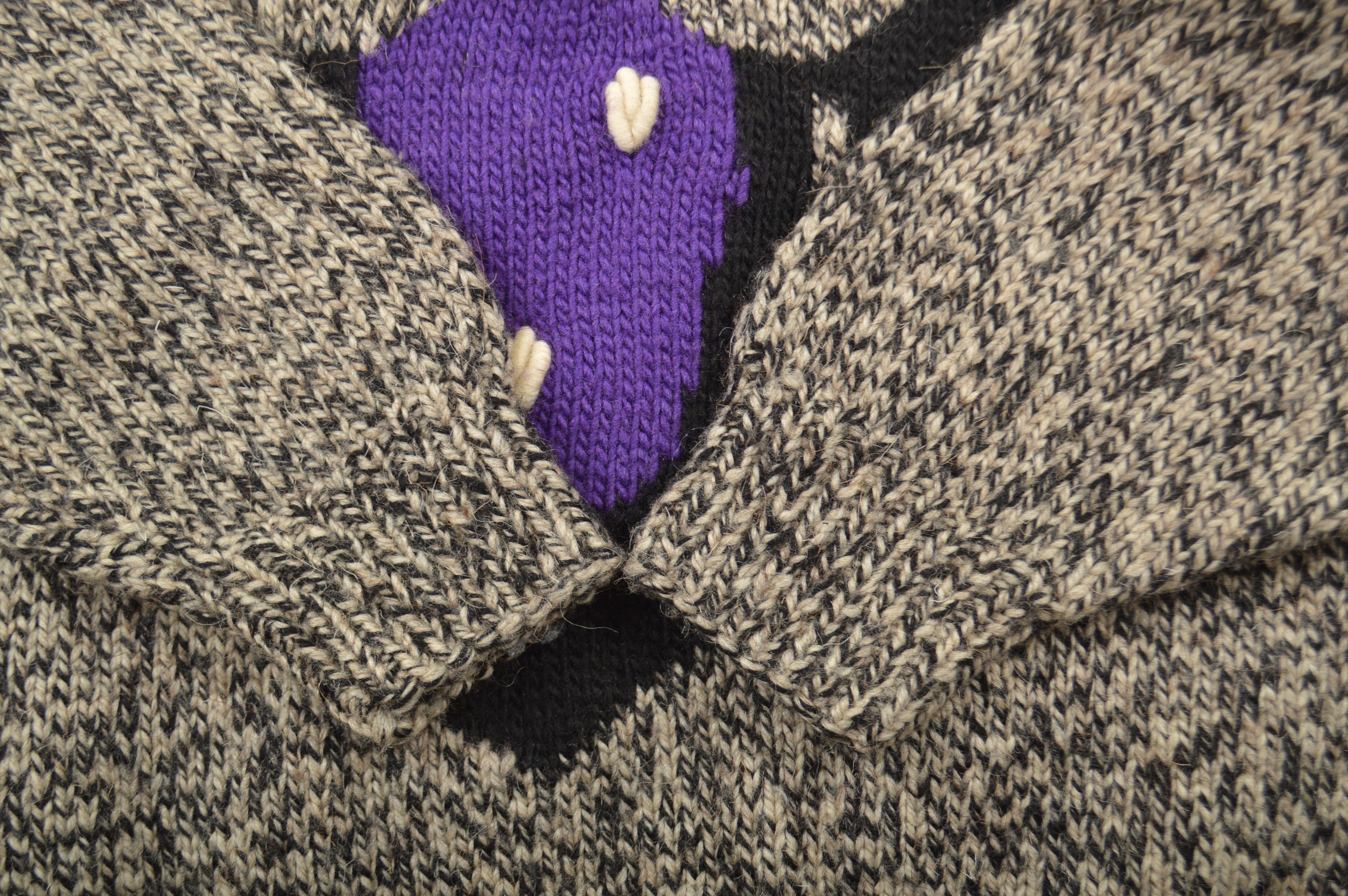 Dale Of Norway × Vintage Unisex Vintage Wool Abstract Knit Longhorn Sweater Size L / US 10 / IT 46 - 3 Thumbnail