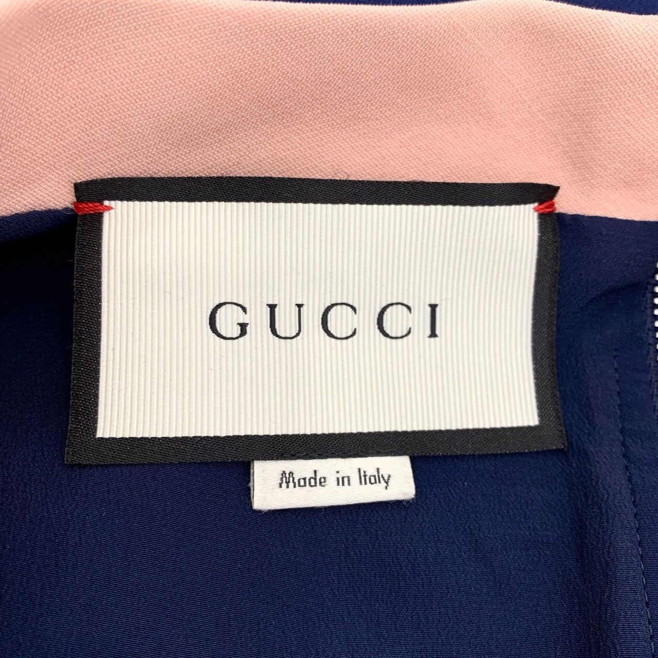 Gucci Gucci Dark Blue Silk Wool Blend Short Sleeve Dress K26WX Size XS / US 0-2 / IT 36-38 - 5 Thumbnail