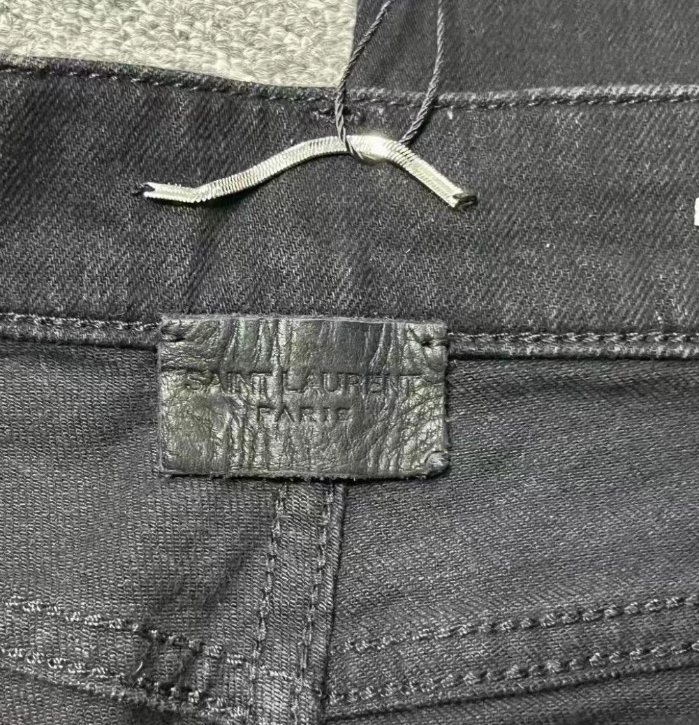 Saint Laurent Paris Saint Laurent Paris Cat beard pleated micro-brushed wax je Size US 28 / EU 44 - 3 Thumbnail