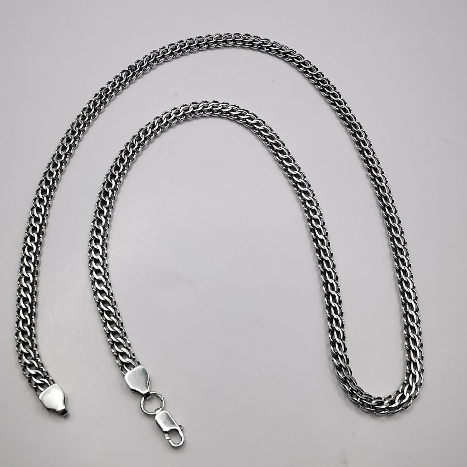 Sterling Silver Vintage Chain,925 Sterling Silver,Signed ,Handmade 21,64g Size ONE SIZE - 4 Thumbnail