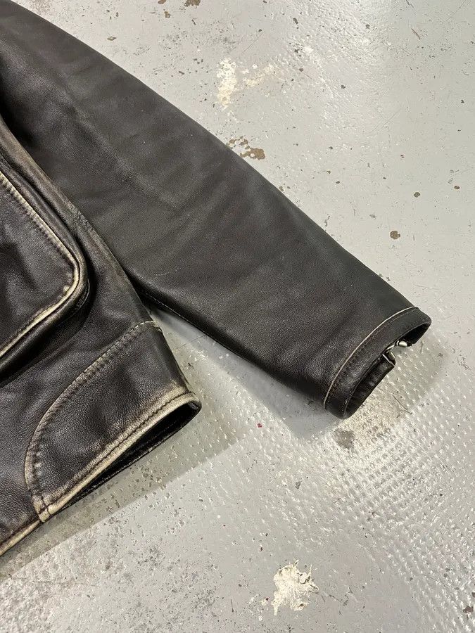 Daniele Alessandrini 2000s Daniele Alessandrini Aged Brown Leather Jacket Size US M / EU 48-50 / 2 - 6 Thumbnail