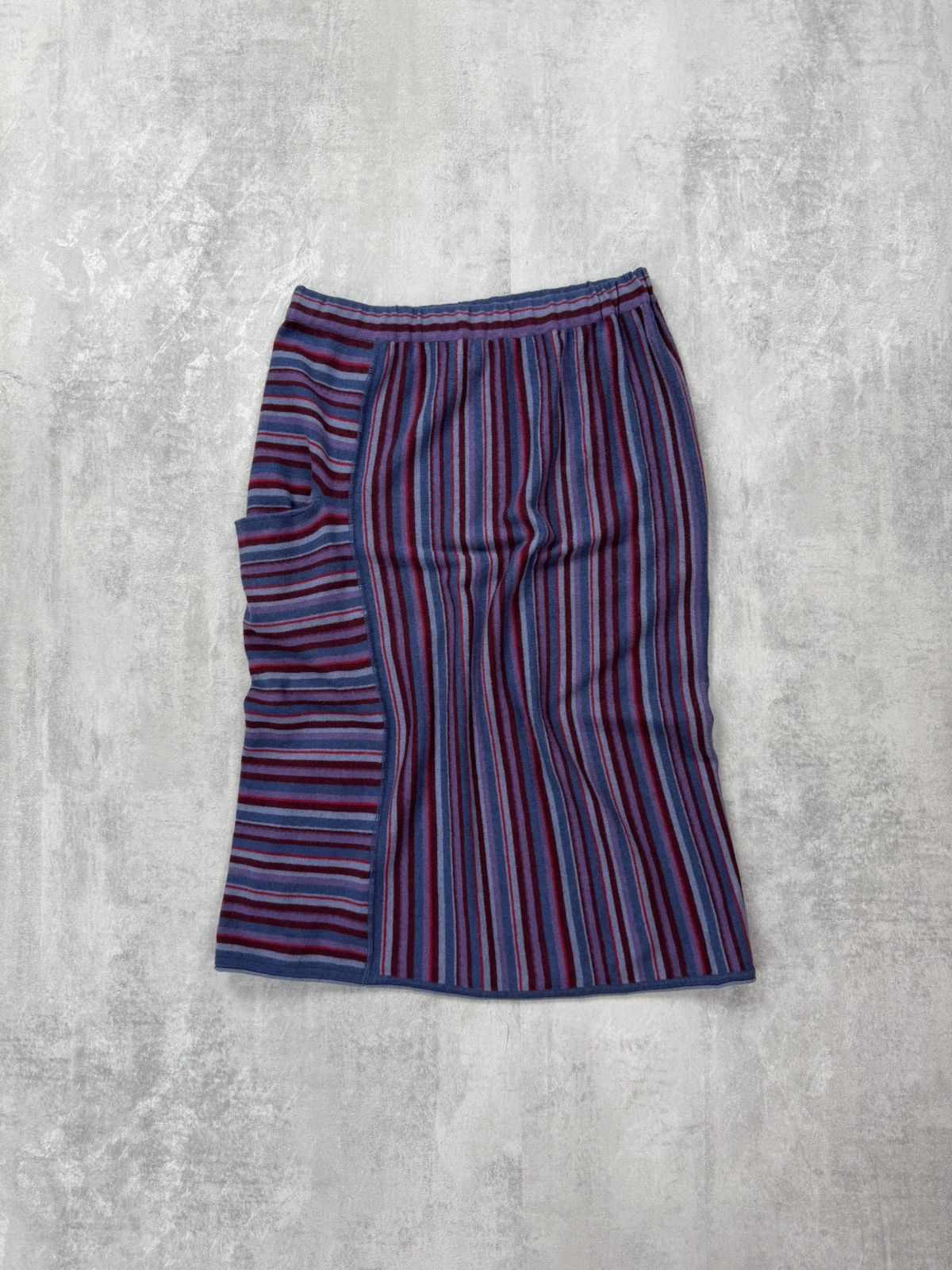 Designer Gudrun Sjoden Knit Skirt Cotton/Wool Womens Large Size 29" - 1 Thumbnail