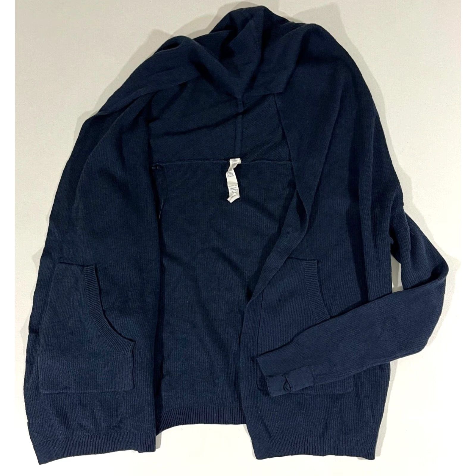 Lululemon VINTAGE Lululemon Cardigan Hoodie Sweater Women’s Knit Wrap Open Front Navy 2 Size XS / US 0-2 / IT 36-38 - 7 Thumbnail