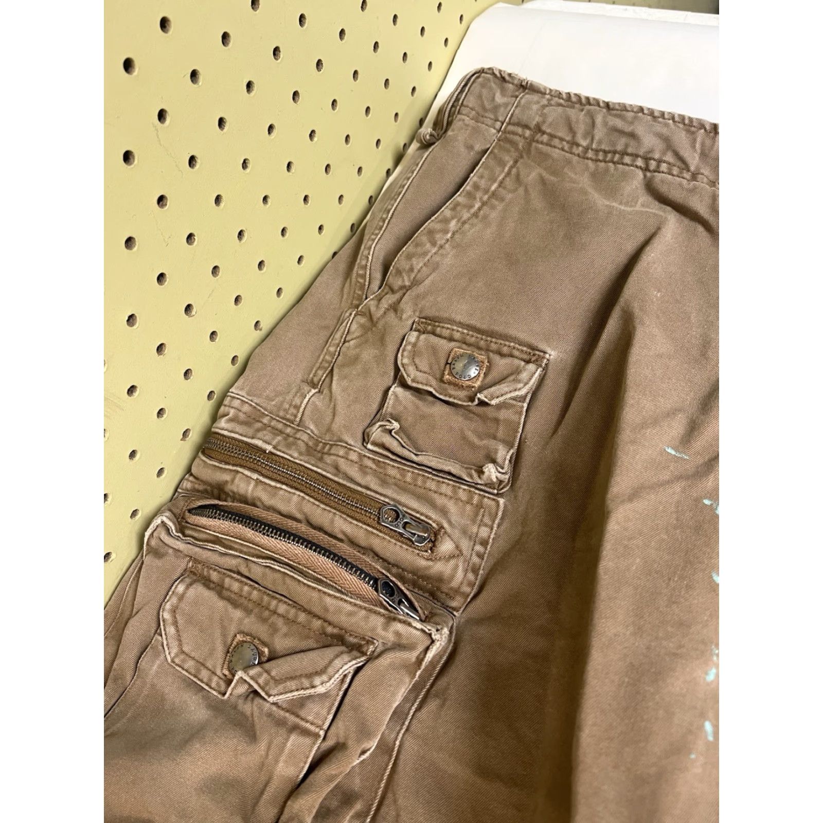 Polo Ralph Lauren VINTAGE Polo Ralph Lauren Cargo Shorts Mens 41” Brown Cotton Canvas Distressed Cargo Pocket Military Casual Size US L / EU 52-54 / 3 - 4 Thumbnail